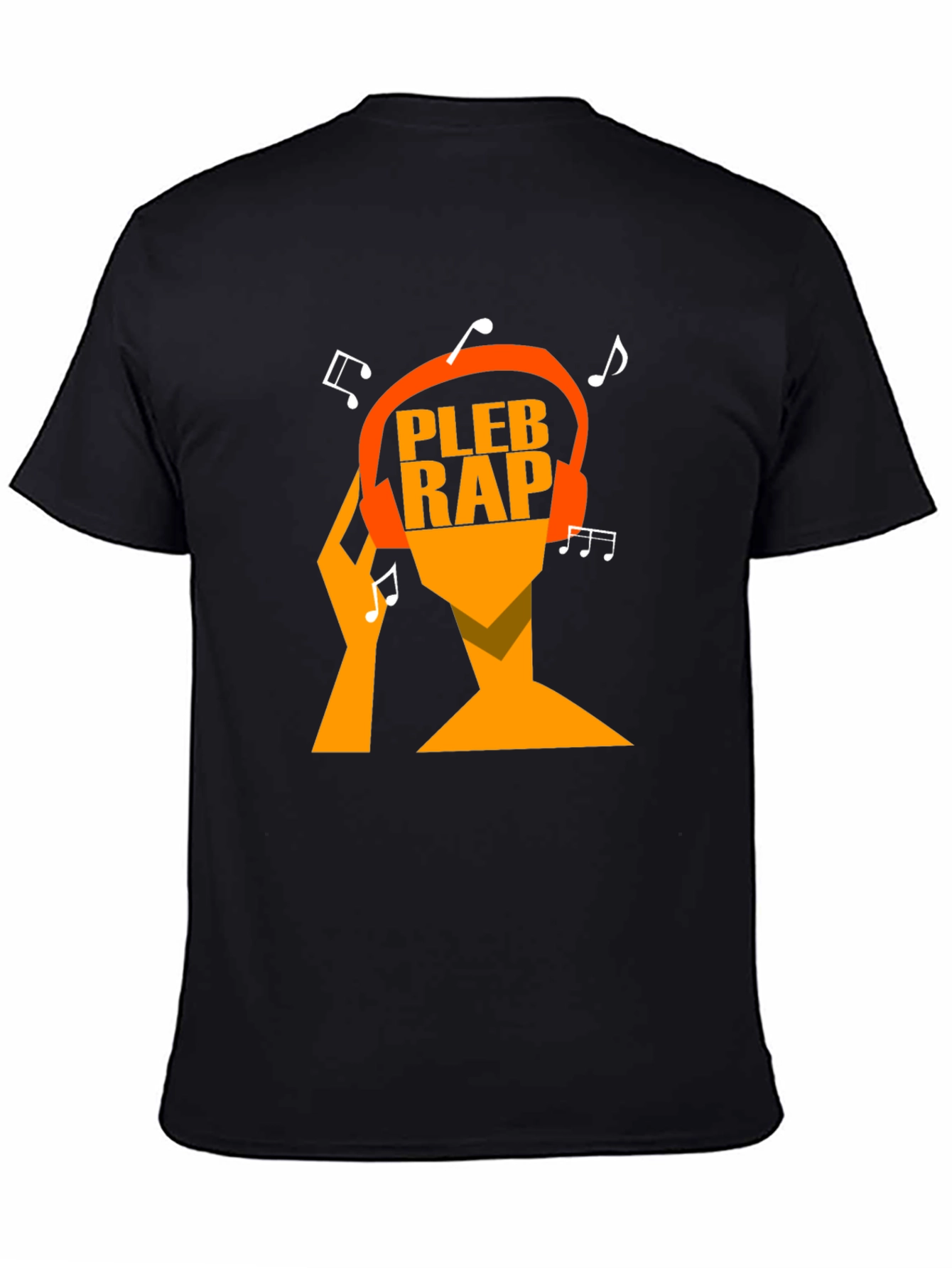 Pleb Rap Graphic Tee - Black Cotton T-Shirt