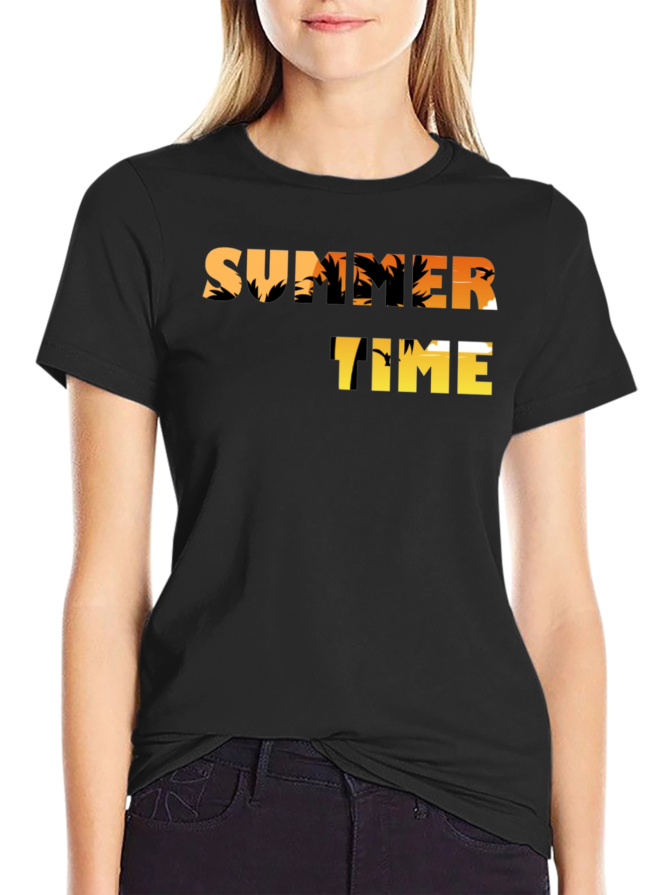 Summer Time Graphic Tee - Palm Tree Design