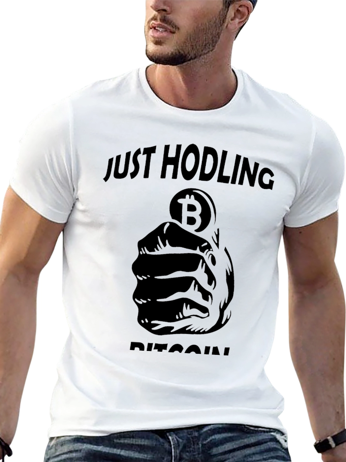Just Hodling Bitcoin T-Shirt - Crypto Investor Tee