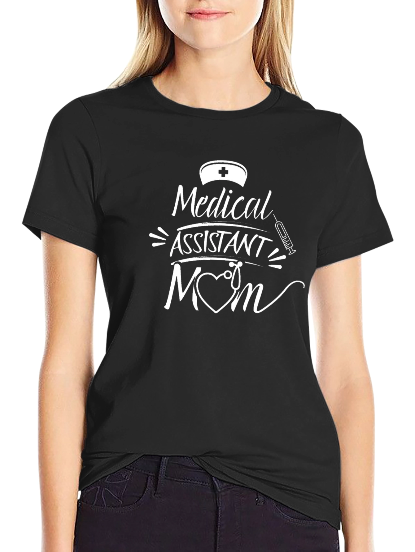 Medical Assistant Mom T-Shirt Black