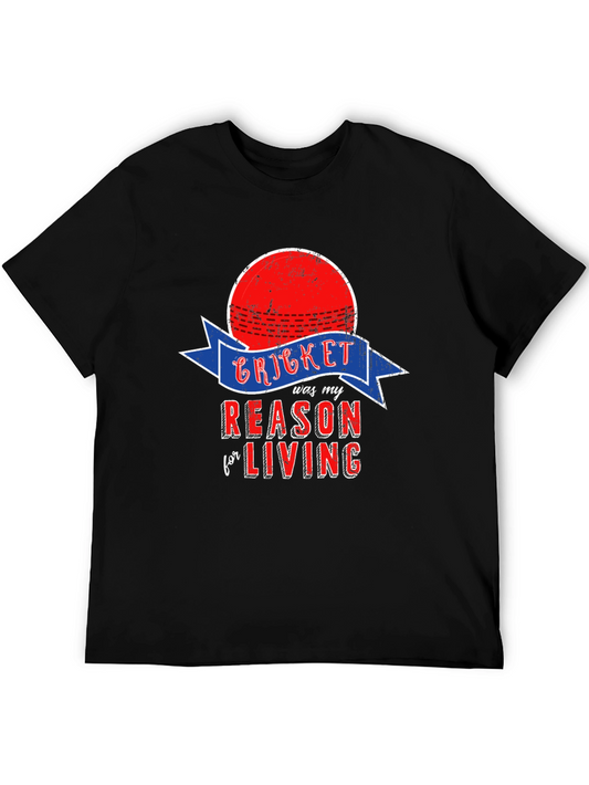 Cricket Reason for Living Black T-Shirt