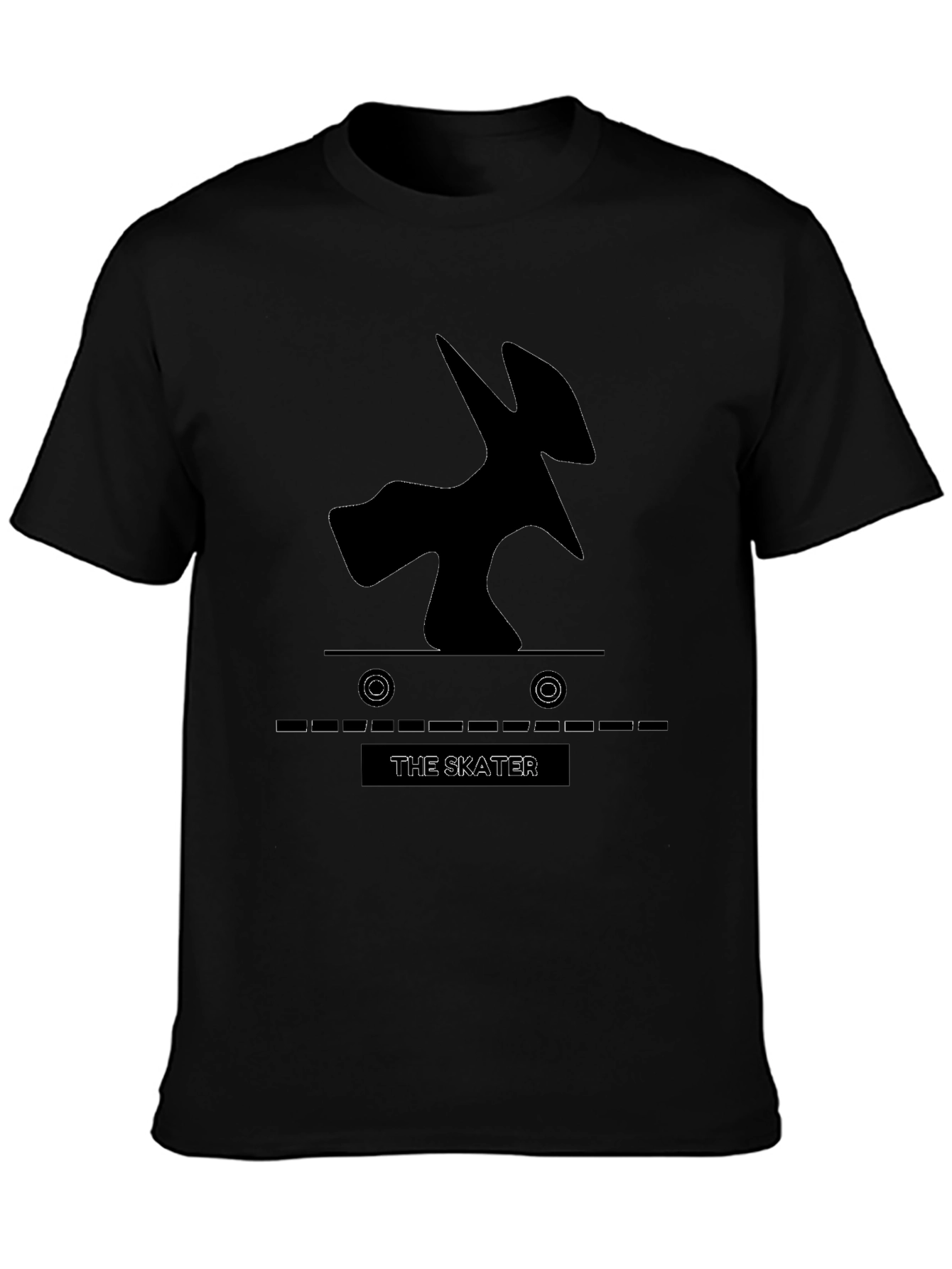 The Skater Tee - Black Graphic T-Shirt