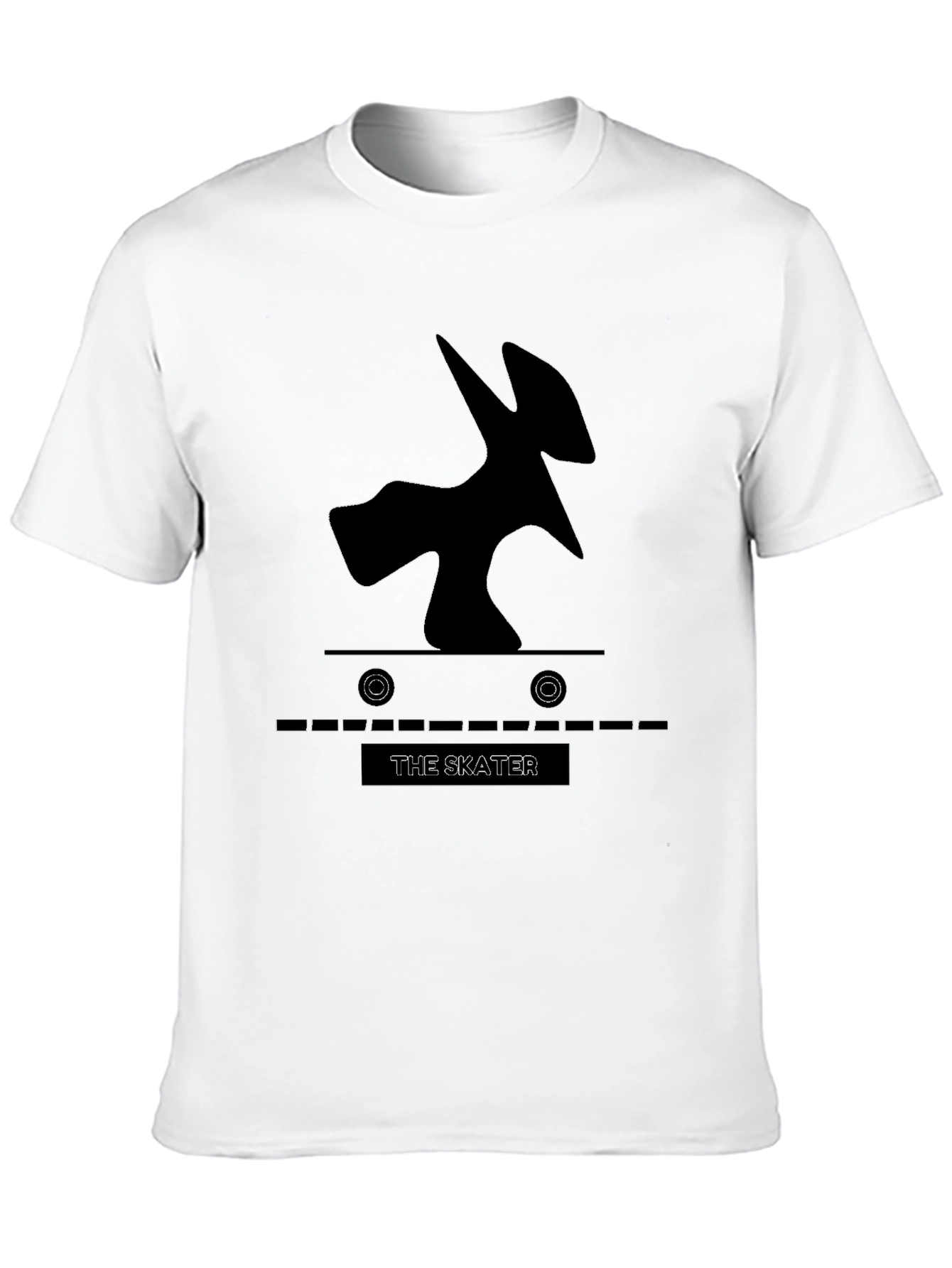 The Skater Tee - Black Graphic T-Shirt
