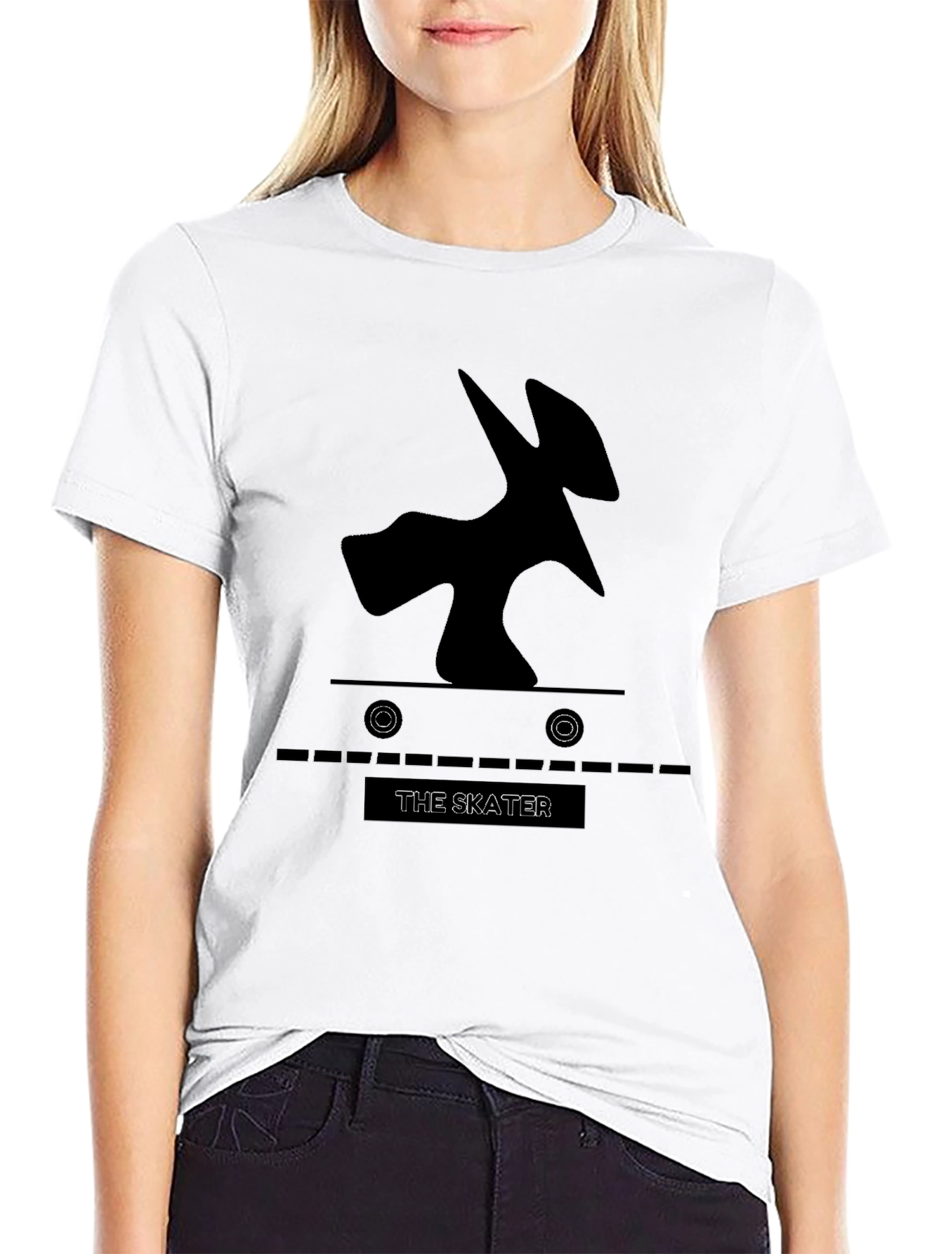 The Skater Tee - Black Graphic T-Shirt
