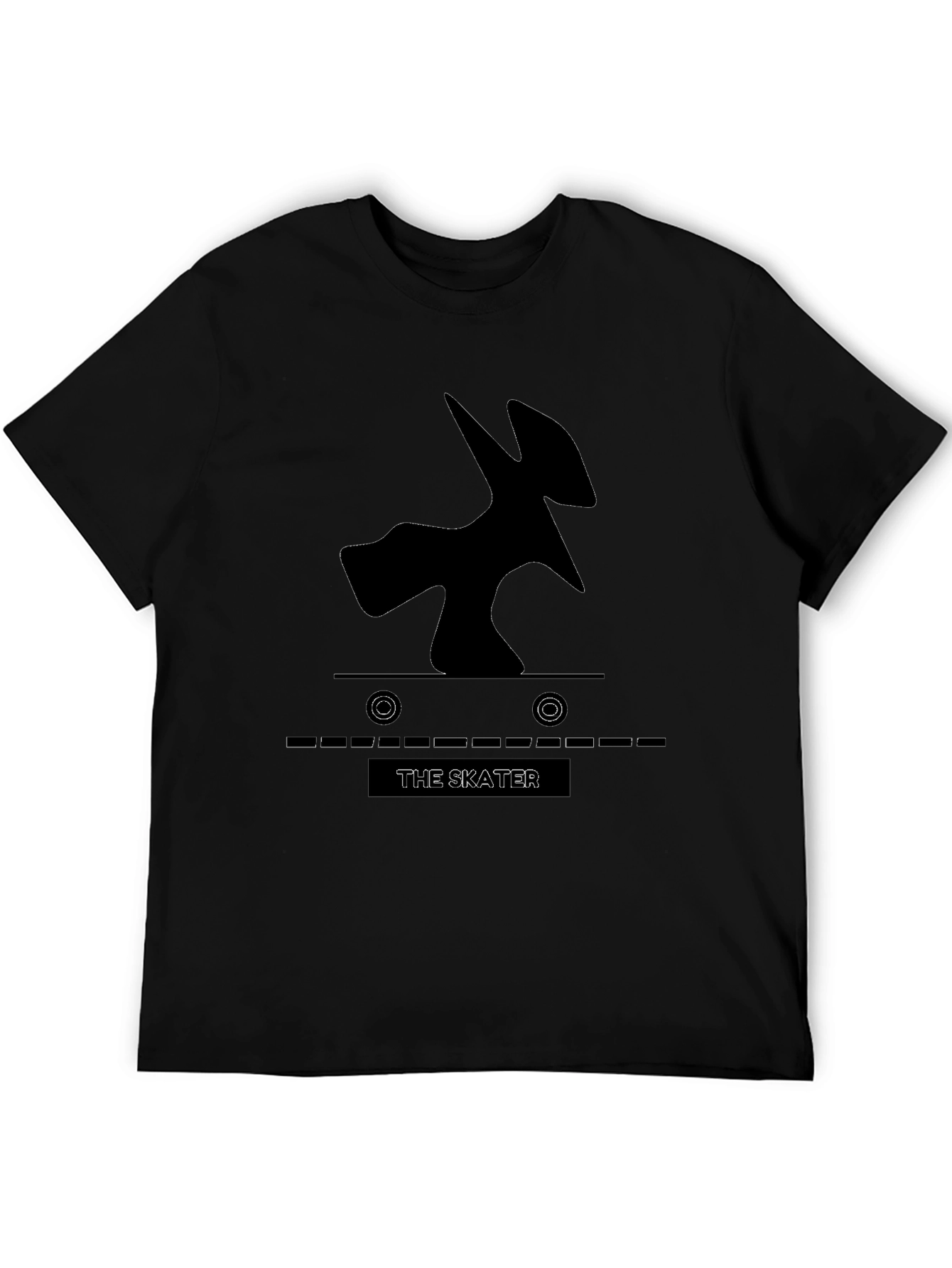 The Skater Tee - Black Graphic T-Shirt