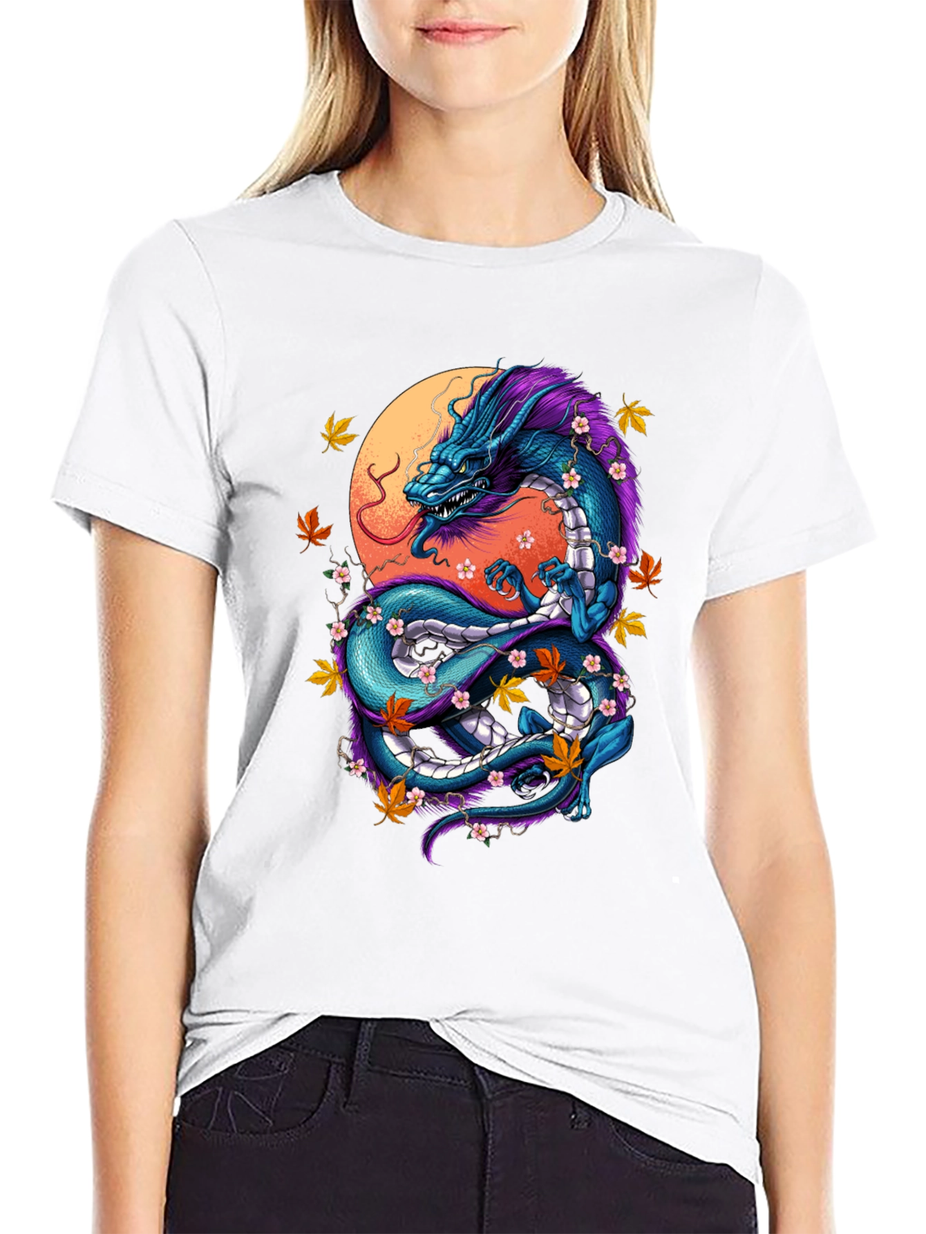 Dragon Graphic Tee - Artistic Black T-Shirt