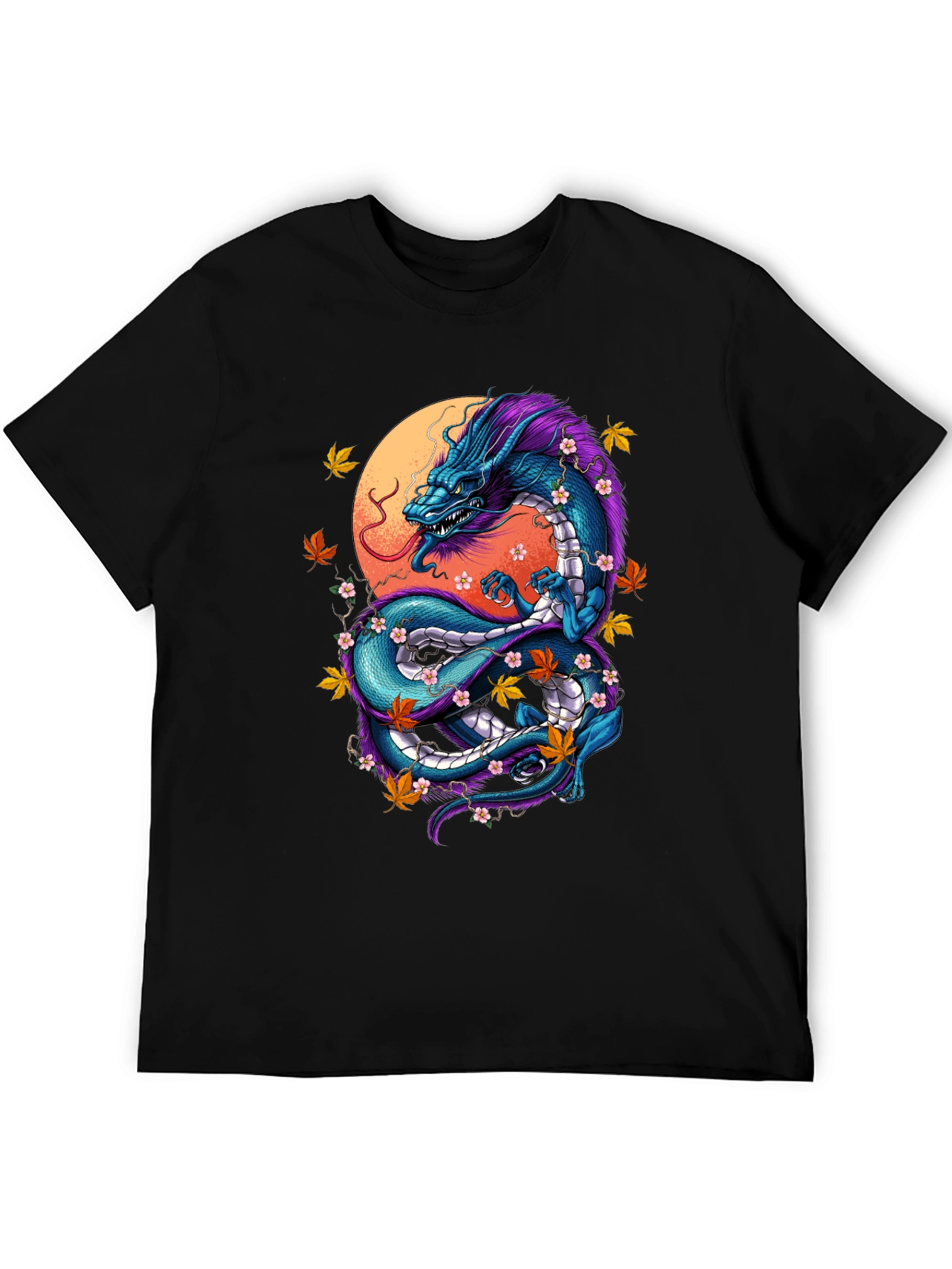 Dragon Graphic Tee - Artistic Black T-Shirt