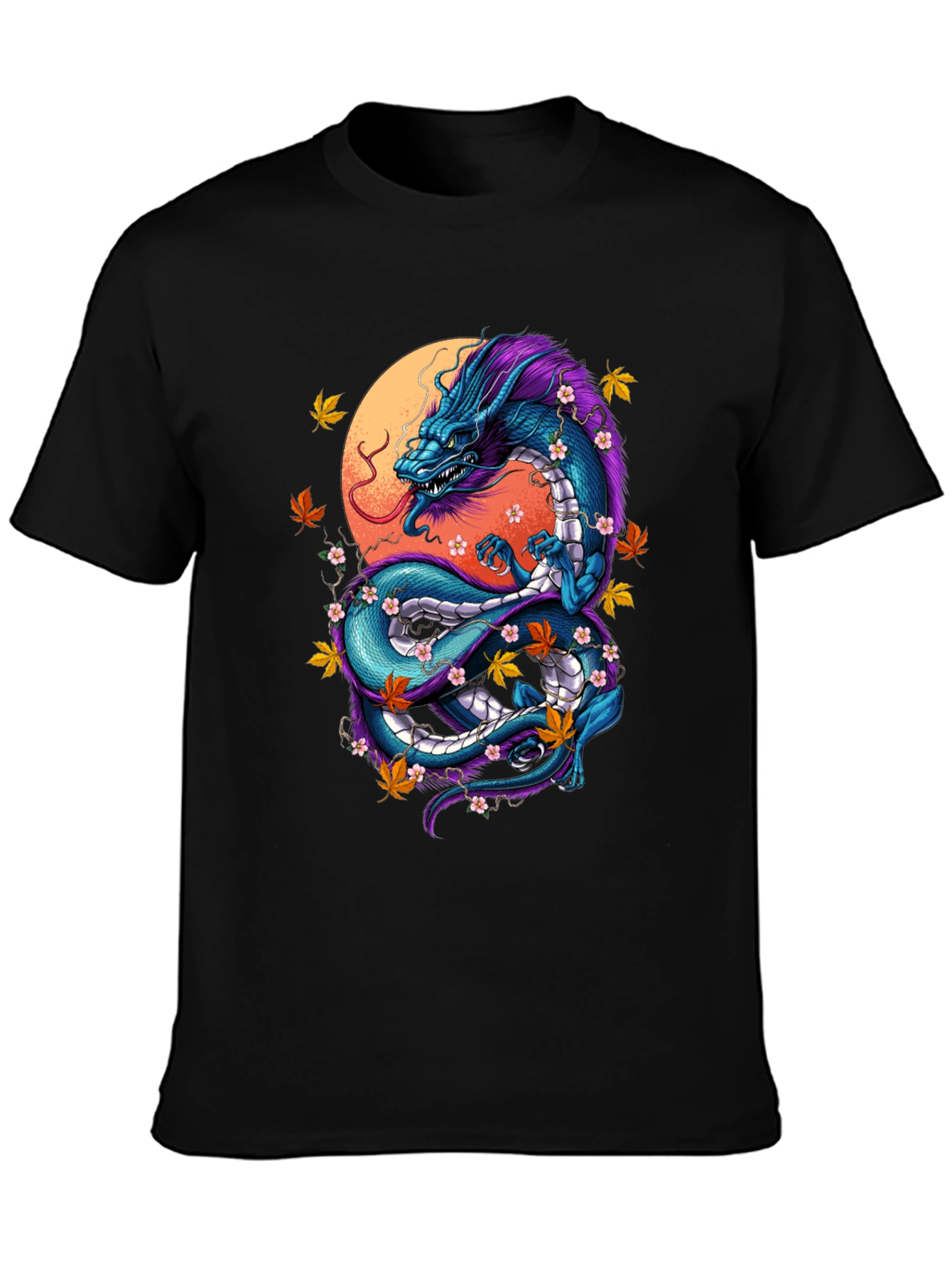 Dragon Graphic Tee - Artistic Black T-Shirt