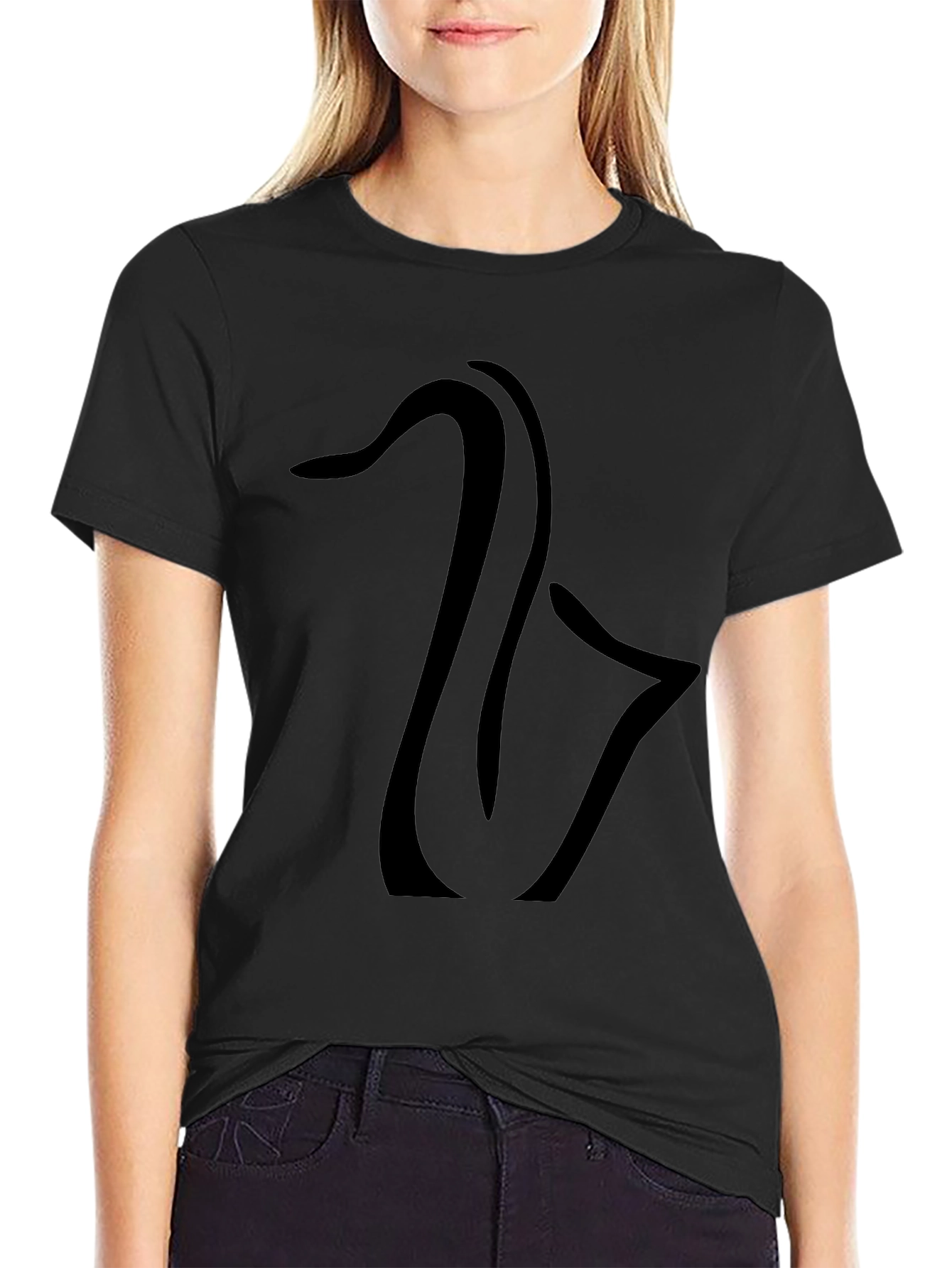Saxophone Graphic Black T-Shirt - Music Lover Tee