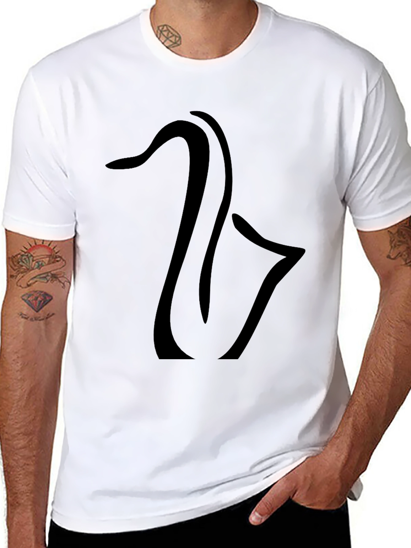 Saxophone Graphic Black T-Shirt - Music Lover Tee