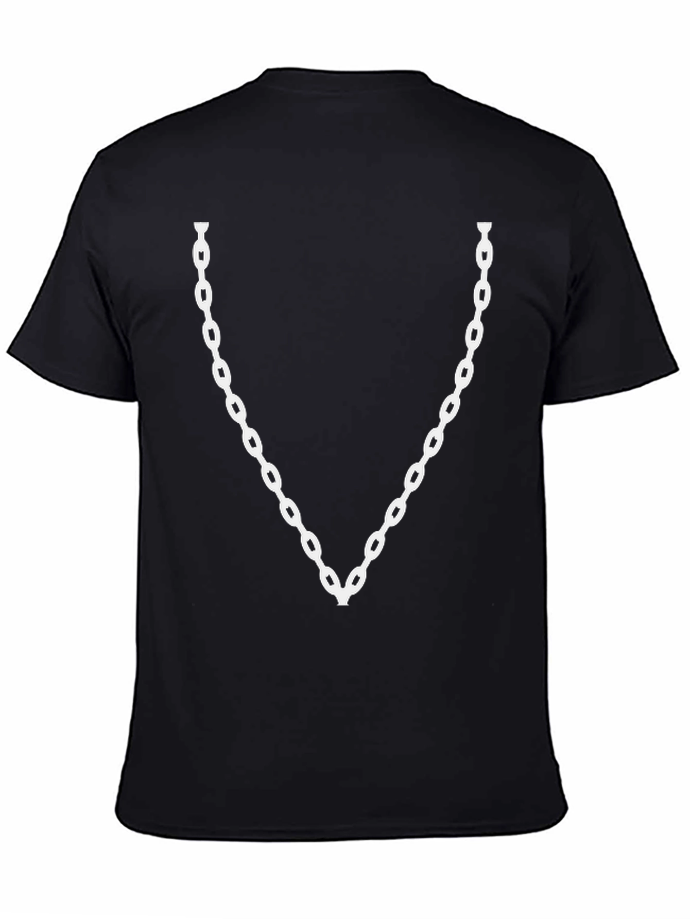 Chain Graphic T-Shirt - Black Casual Tee