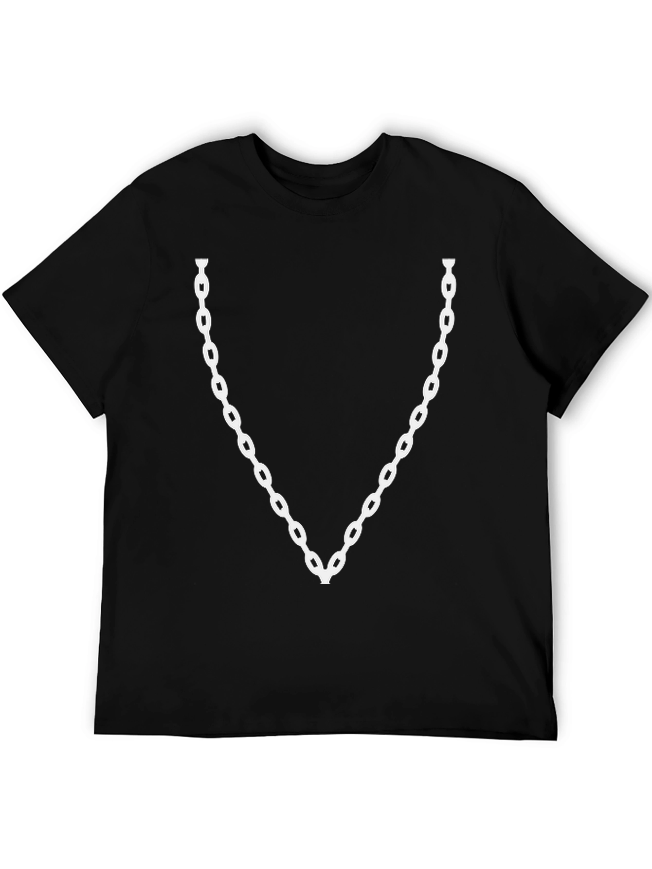 Chain Graphic T-Shirt - Black Casual Tee