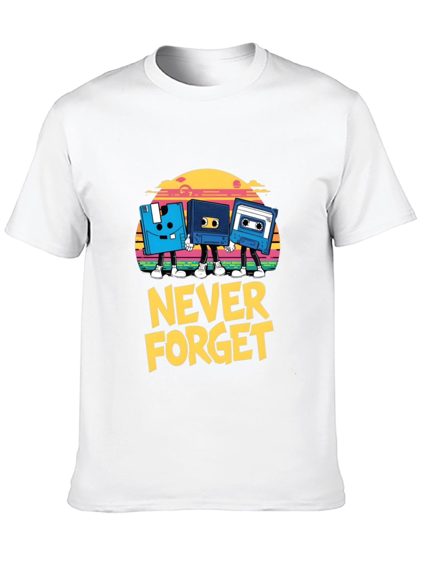 Retro Never Forget Black T-Shirt