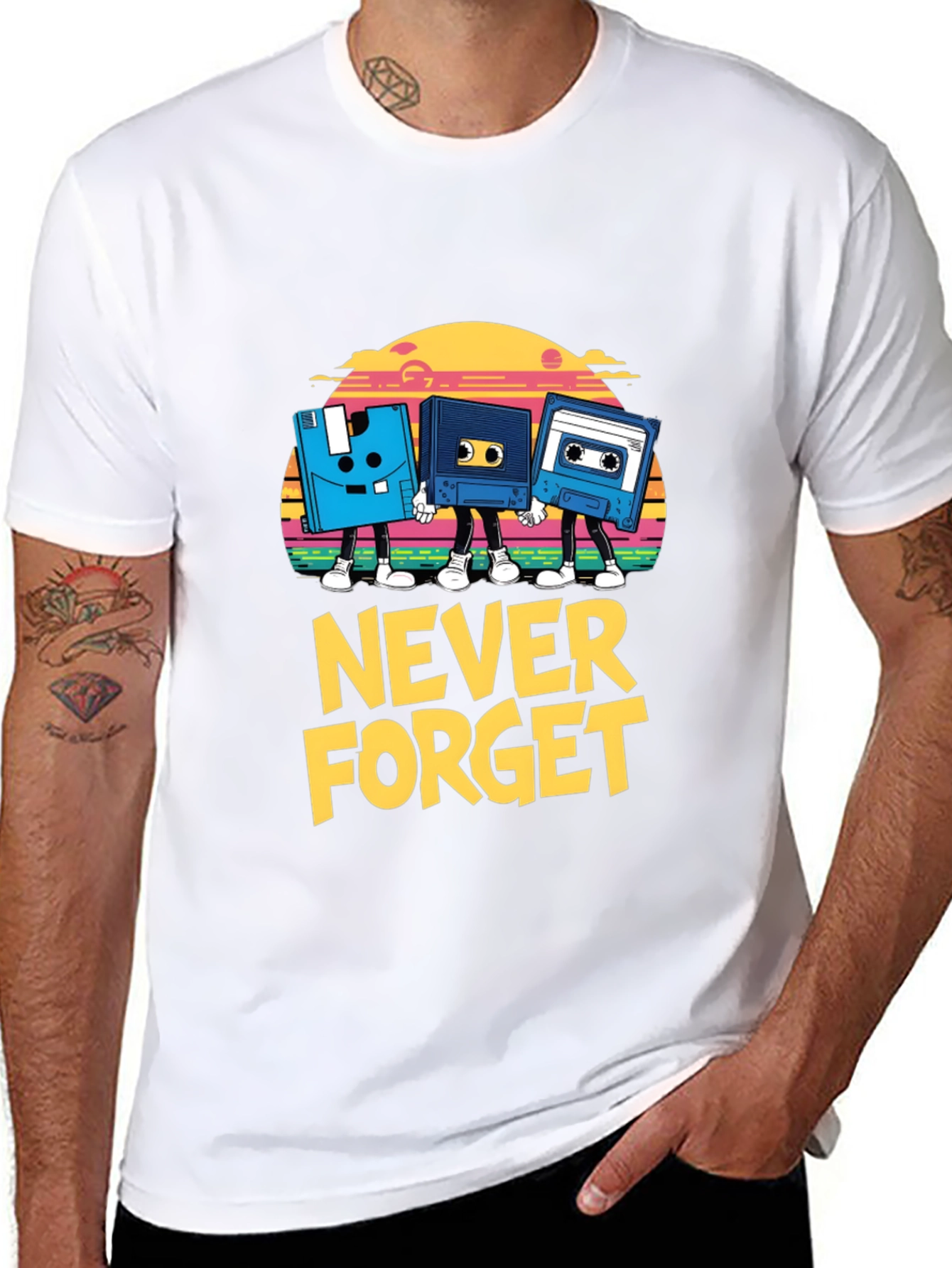 Retro Never Forget Black T-Shirt