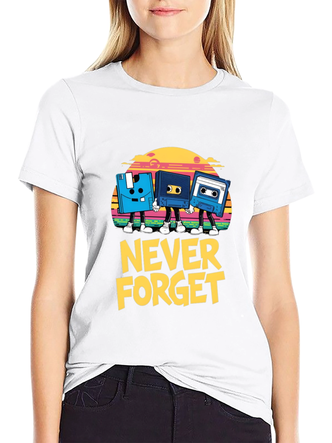 Retro Never Forget Black T-Shirt
