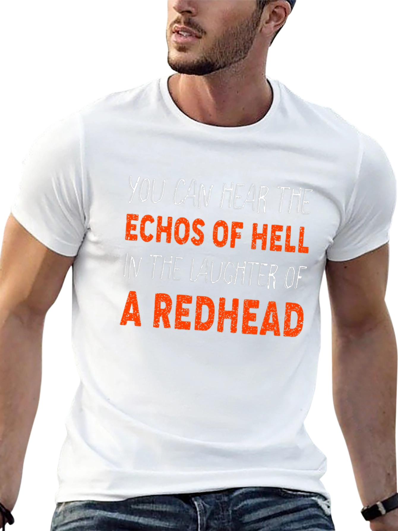 Redhead Laughter Black Graphic Tee