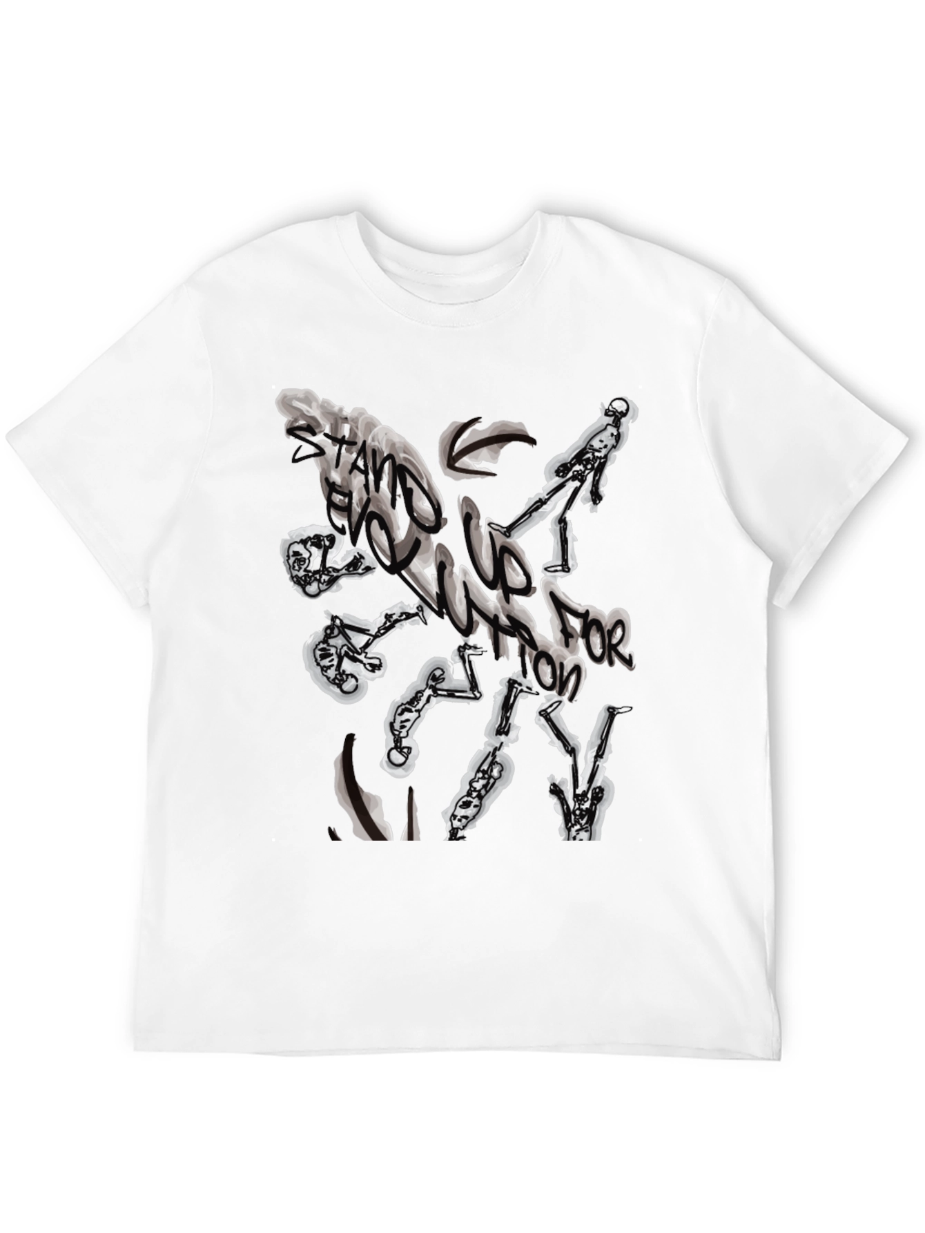 Abstract Graphic Black T-Shirt for Men