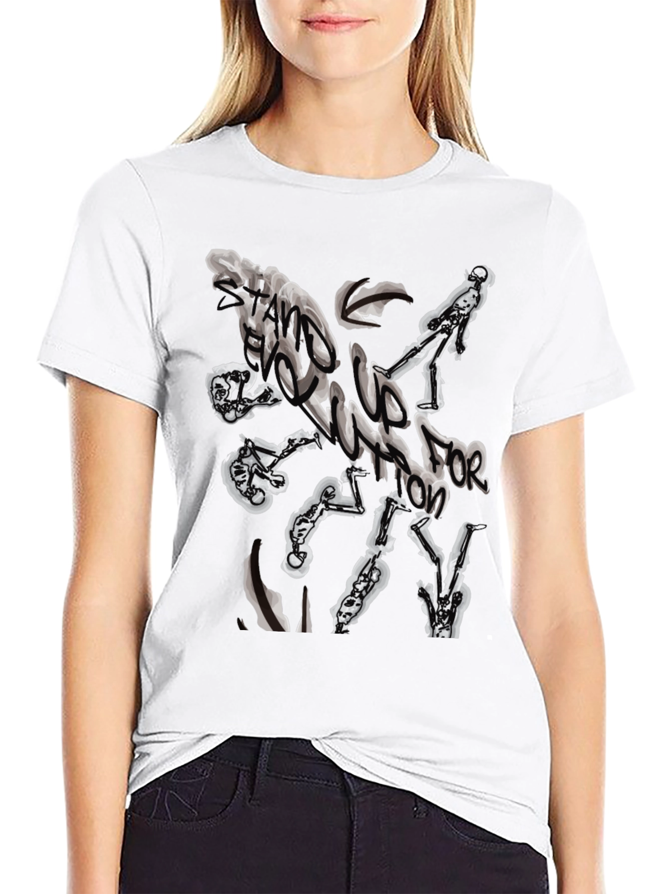 Abstract Graphic Black T-Shirt for Men