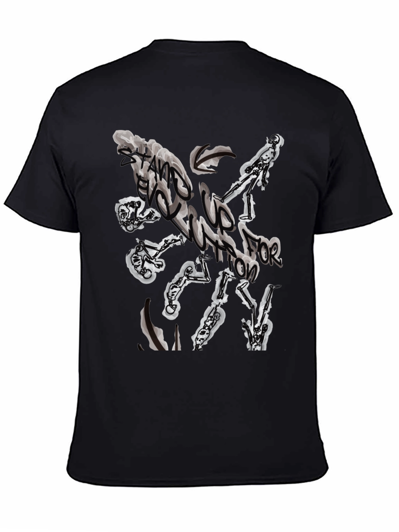 Abstract Graphic Black T-Shirt for Men