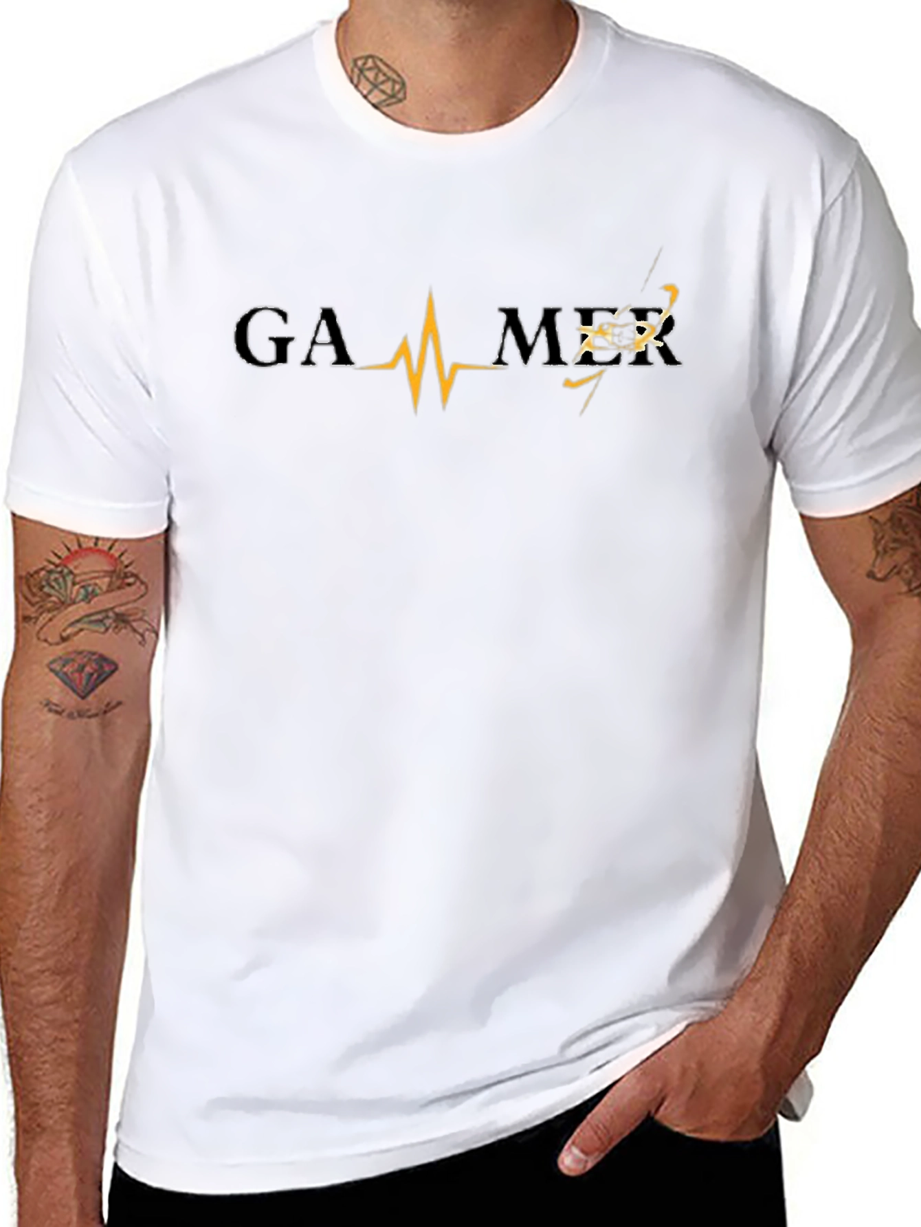 Gamer Heartbeat T-Shirt - Black Gaming Tee