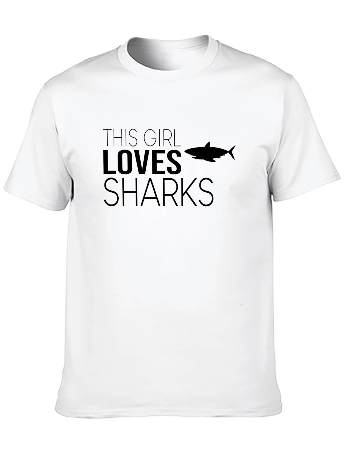 This Girl Loves Sharks T-Shirt Black