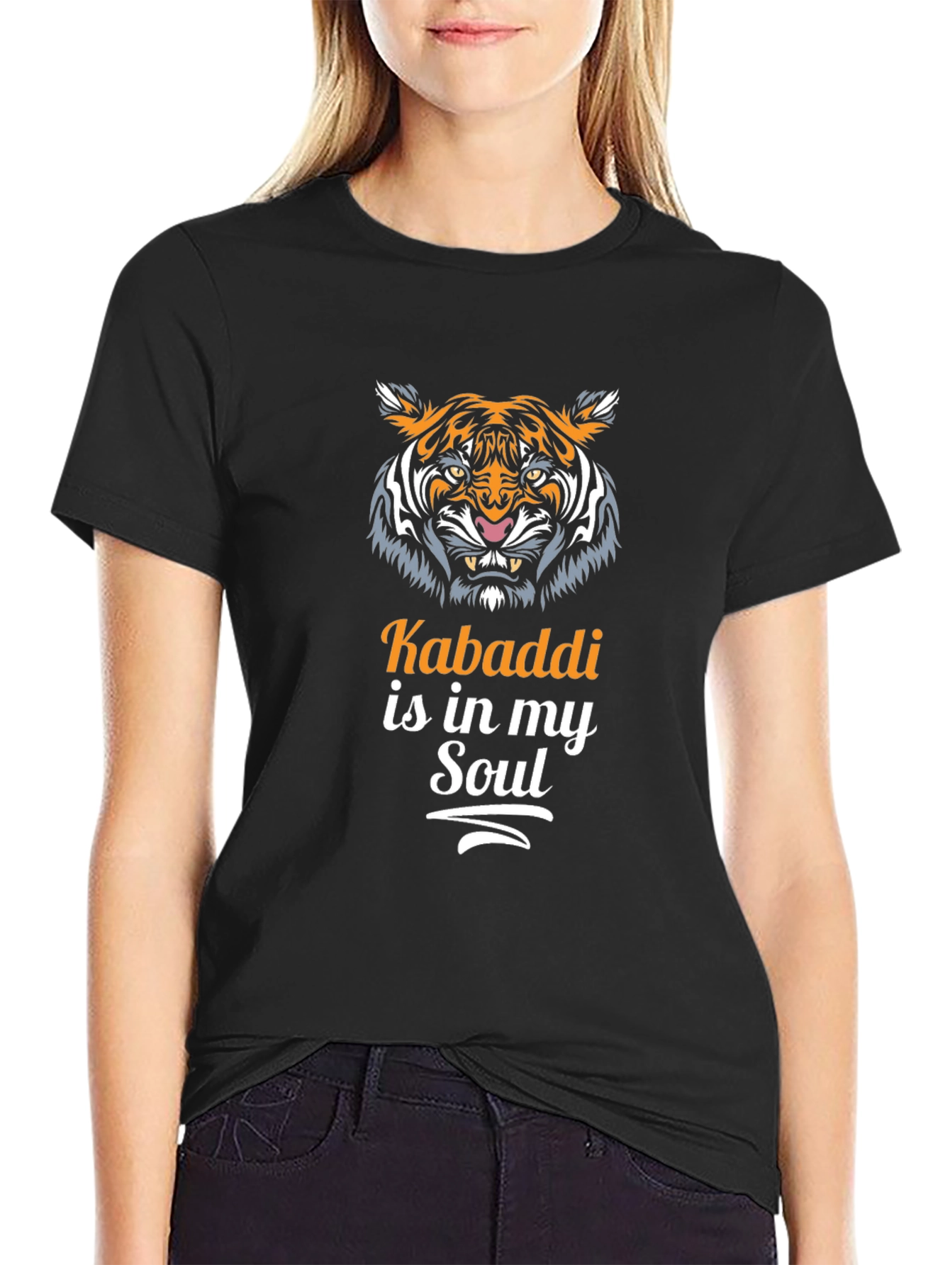 Kabaddi Soul Tiger Graphic Tee - Black