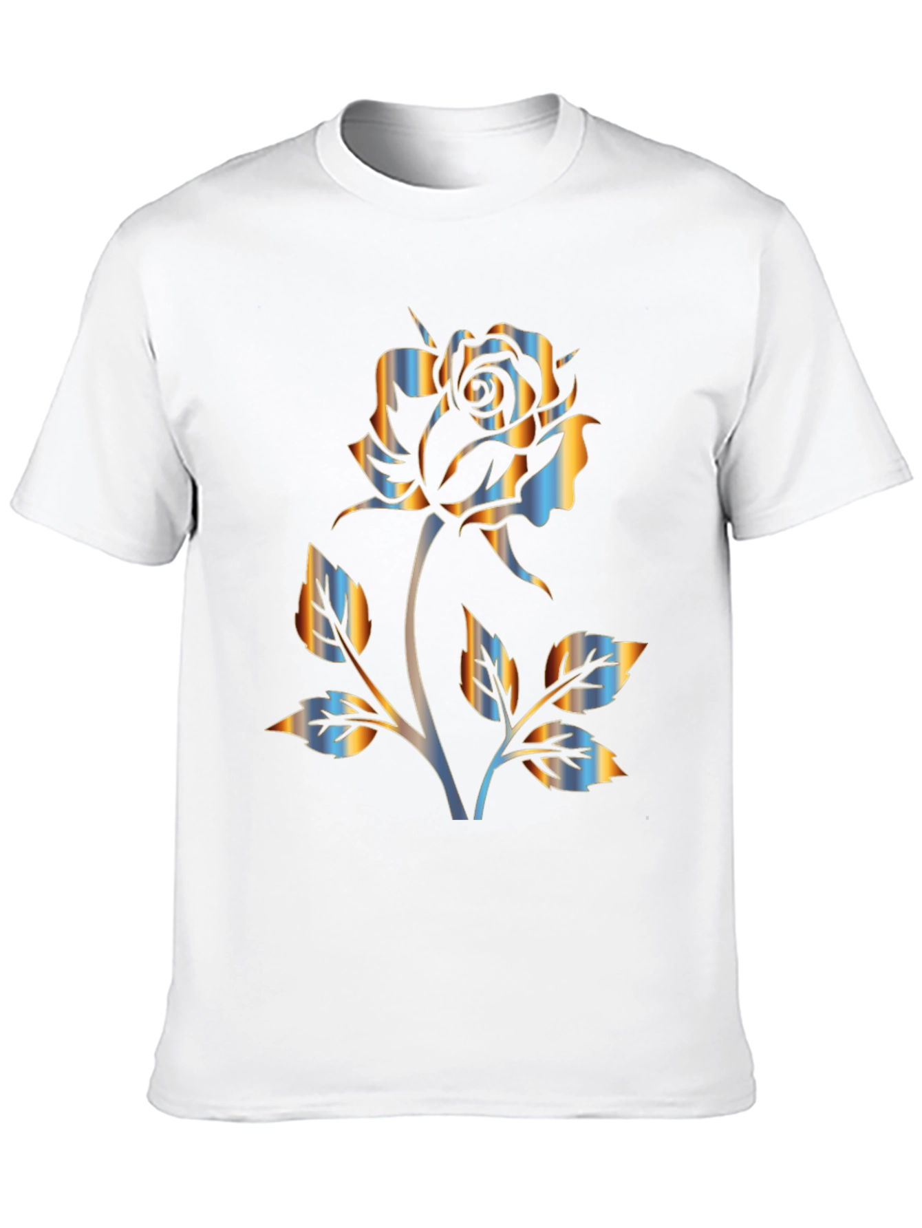Rose Graphic Black T-Shirt - Stylish Floral Design