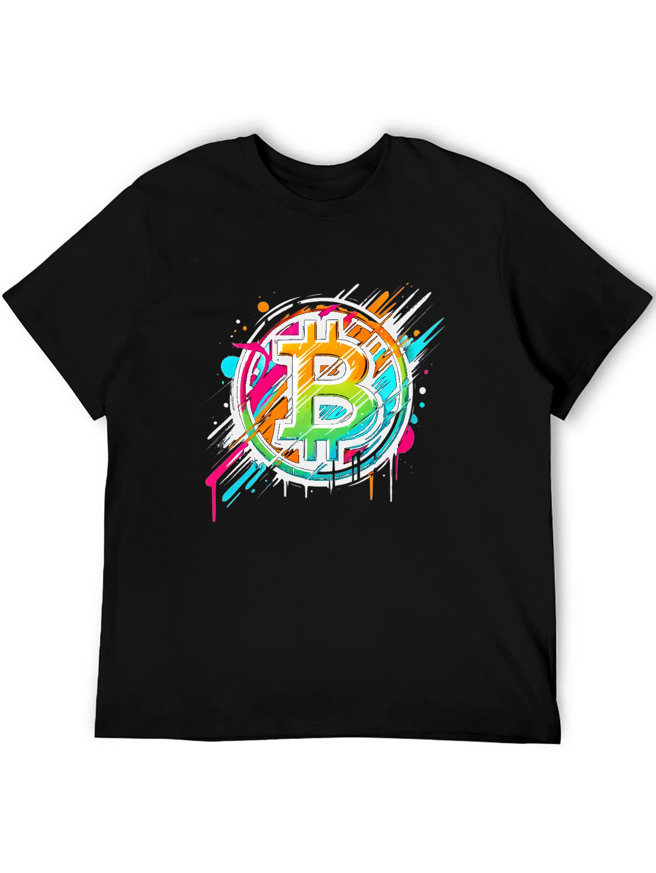 Bitcoin Graffiti Art Graphic T-Shirt