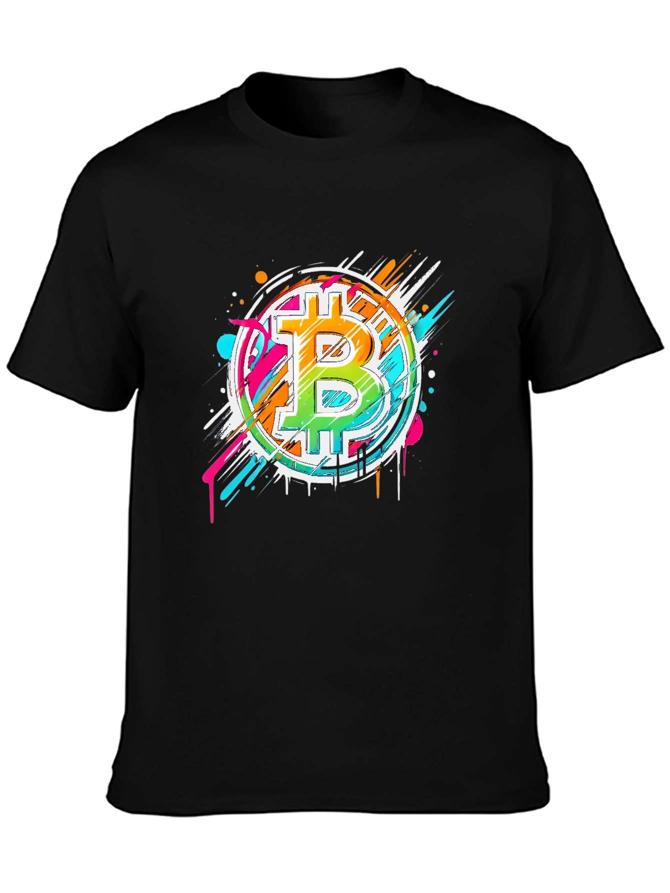 Bitcoin Graffiti Art Graphic T-Shirt