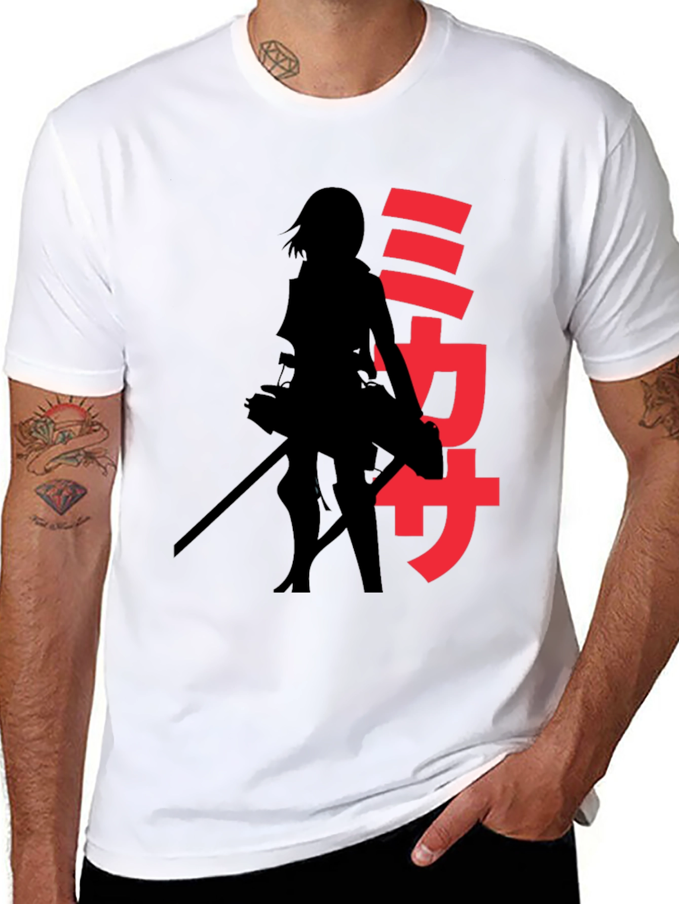 Anime Silhouette Graphic T-Shirt
