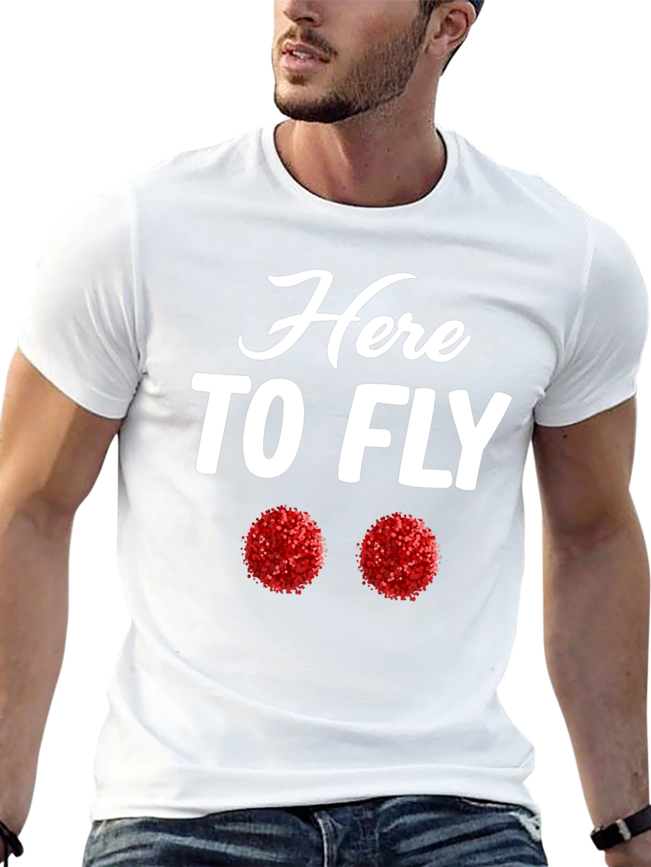 Here To Fly Pom Pom T-Shirt