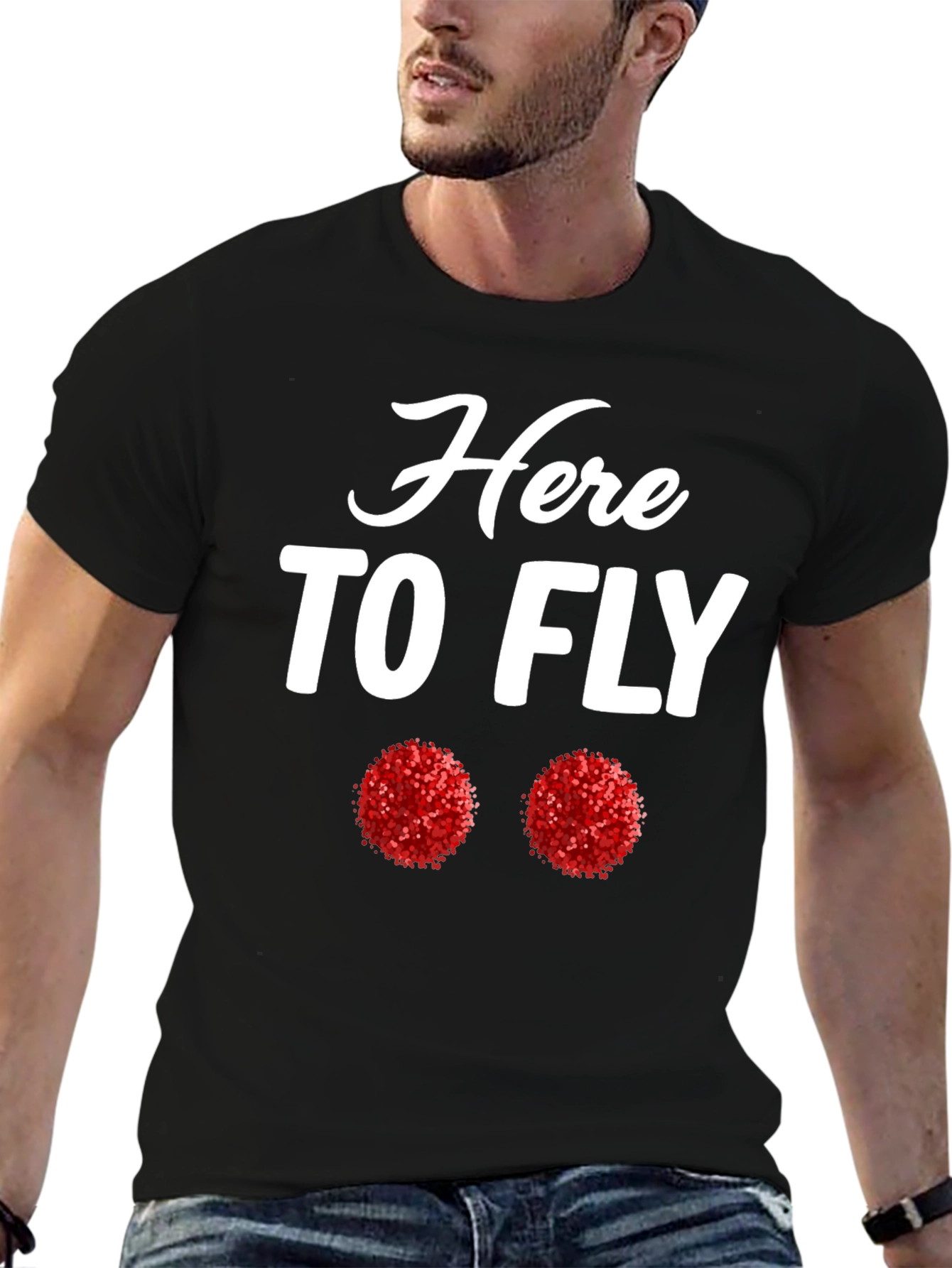 Here To Fly Pom Pom T-Shirt