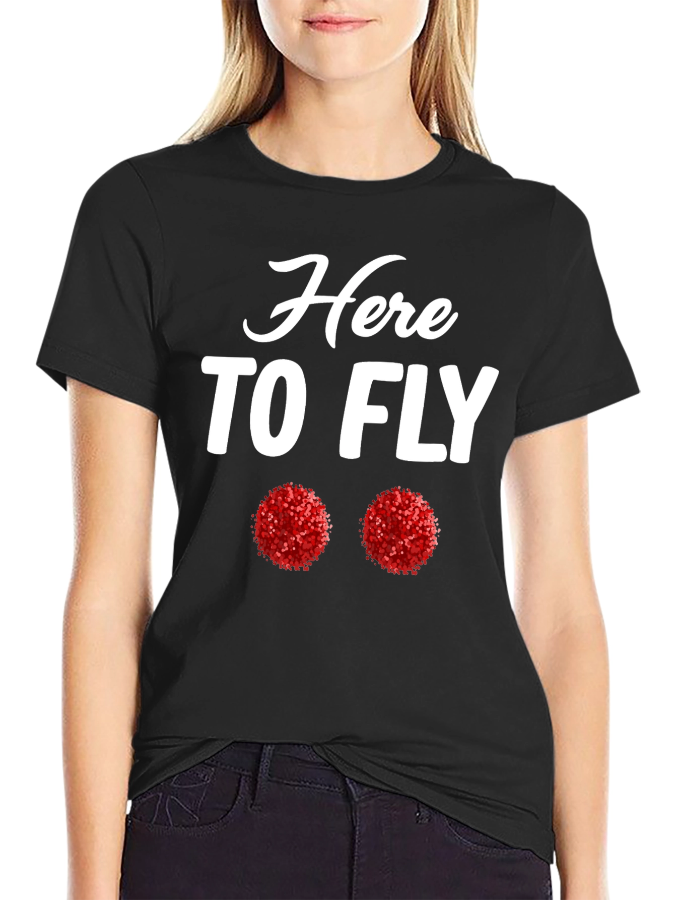 Here To Fly Pom Pom T-Shirt