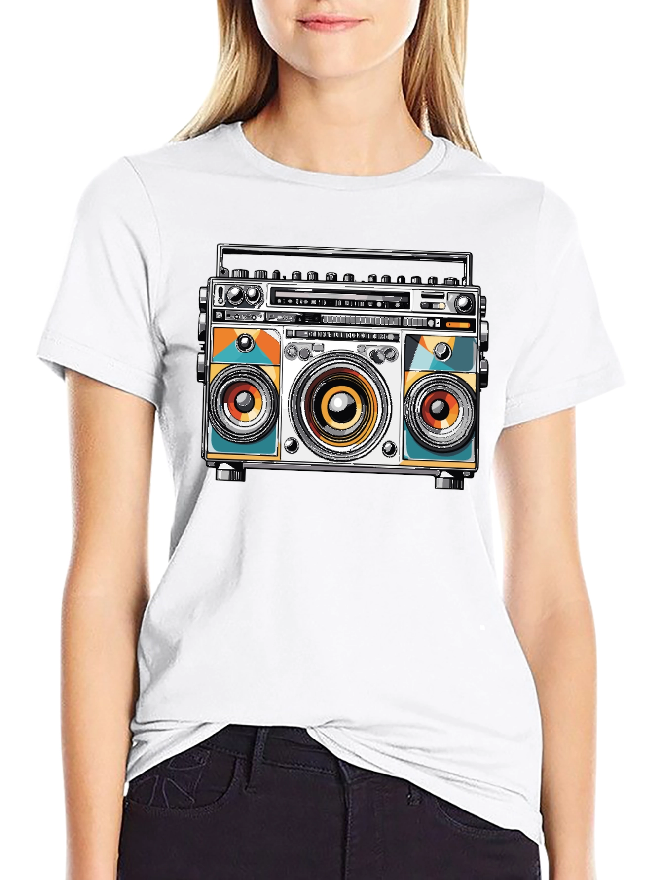 Retro Boombox Graphic T-Shirt