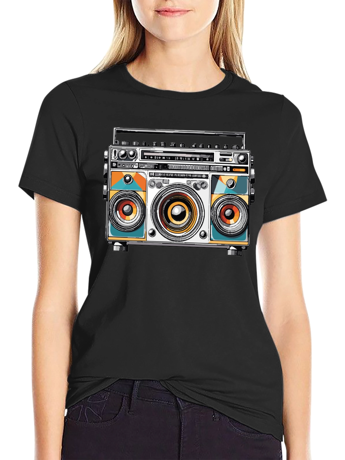 Retro Boombox Graphic T-Shirt
