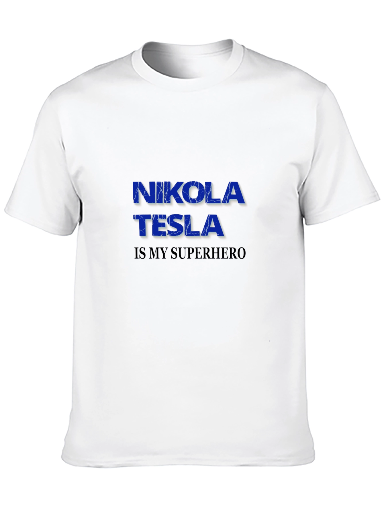 Nikola Tesla Superhero Graphic Tee - Black