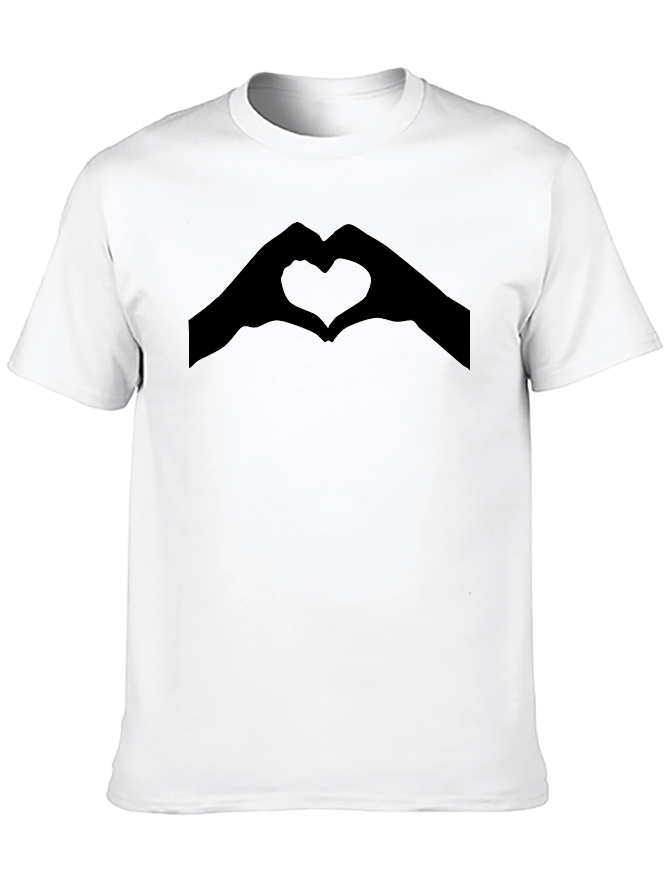 Heart Hands Graphic Tee - Love Gesture Shirt