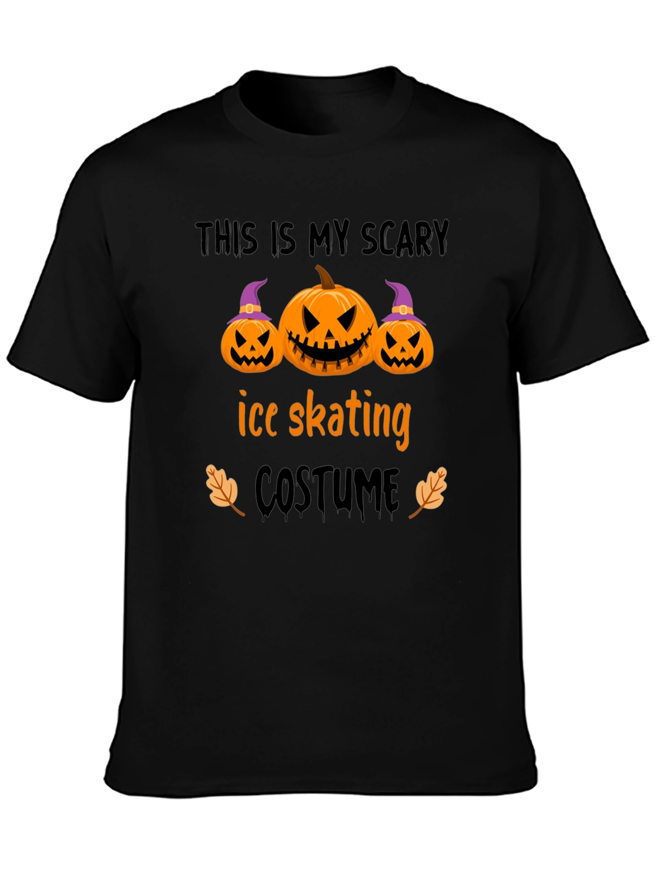 Scary Ice Skating Halloween Costume T-Shirt