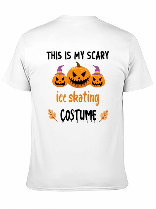 Scary Ice Skating Halloween Costume T-Shirt