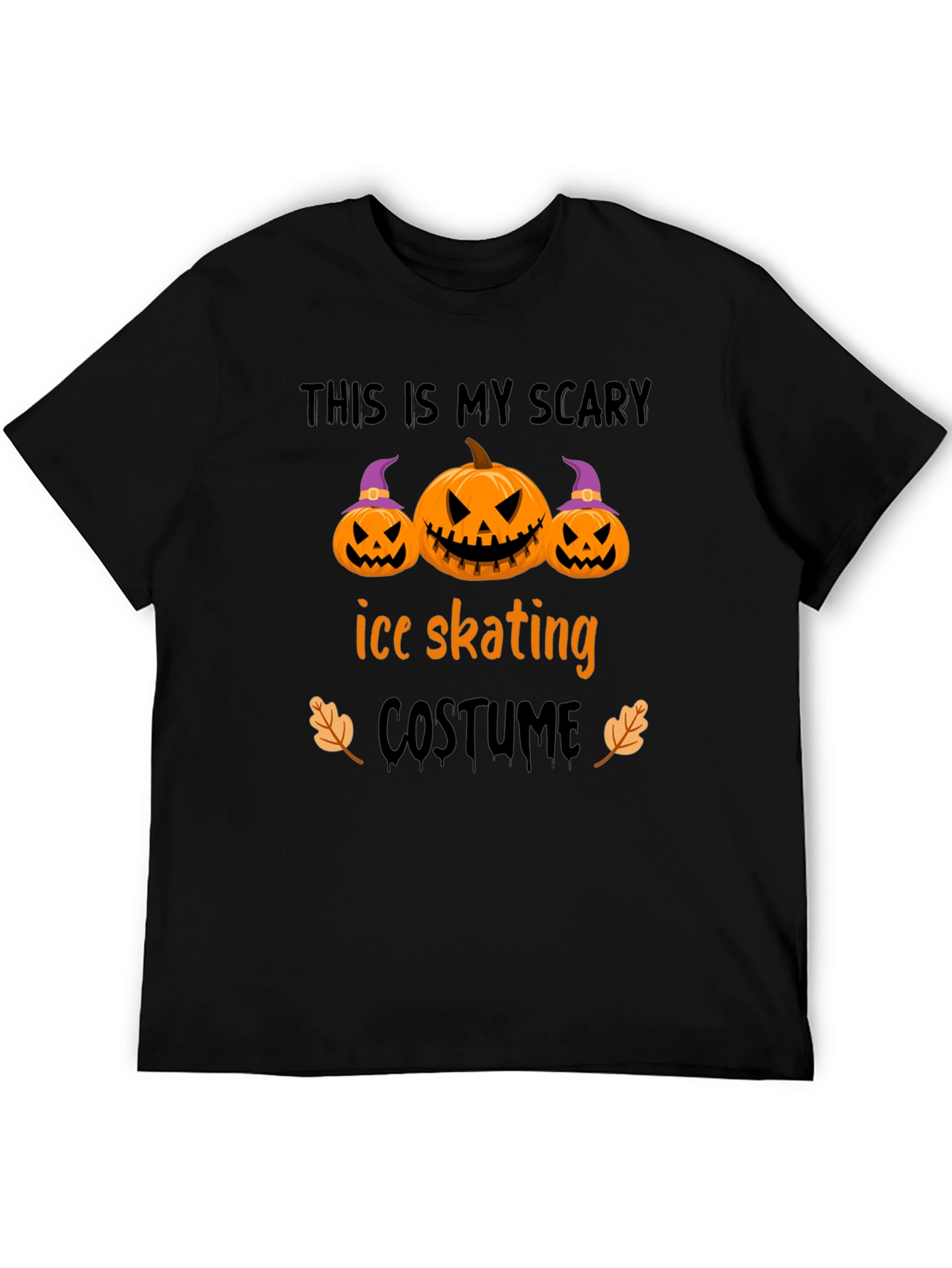 Scary Ice Skating Halloween Costume T-Shirt