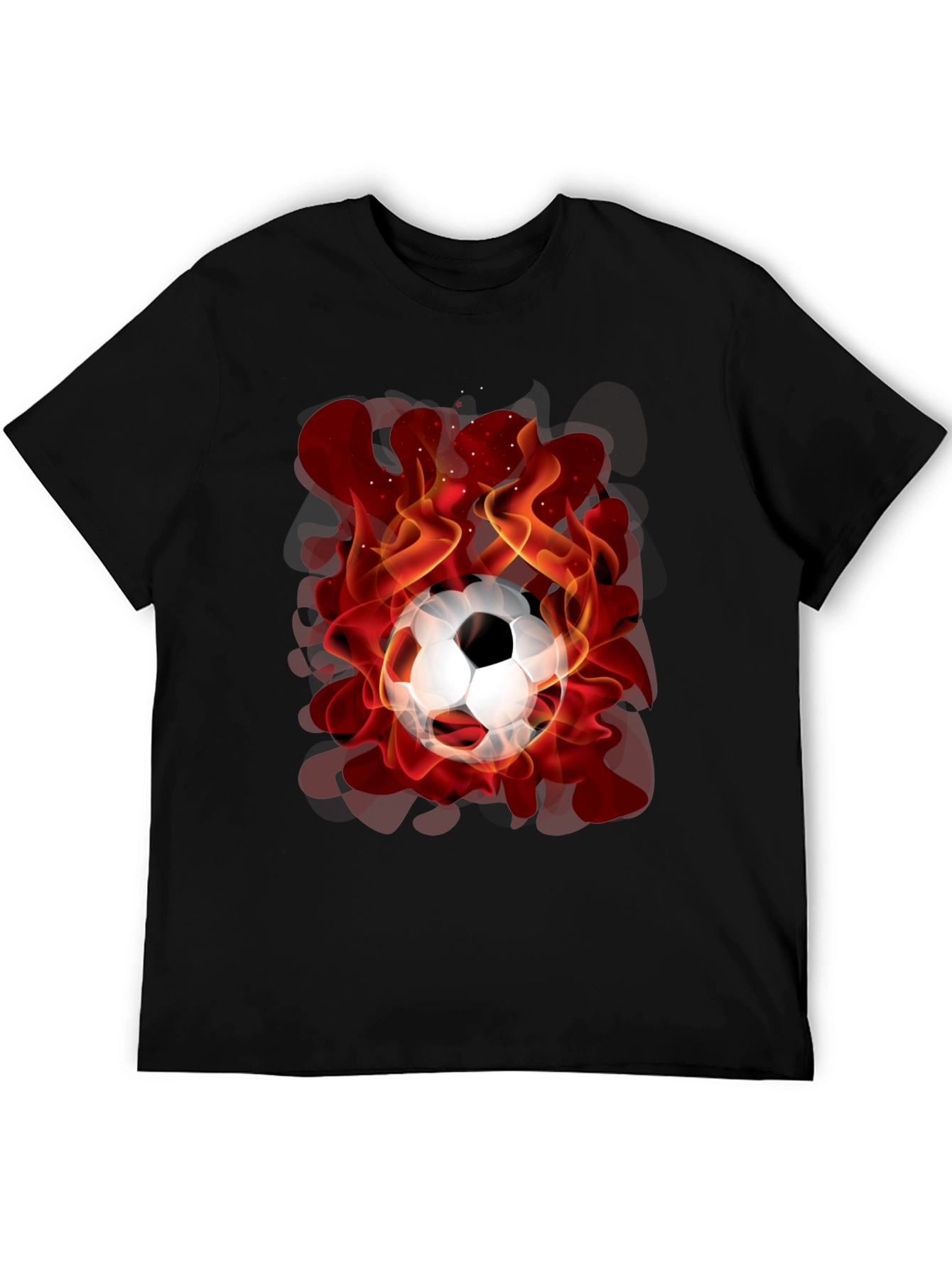 Flaming Soccer Ball Graphic Tee