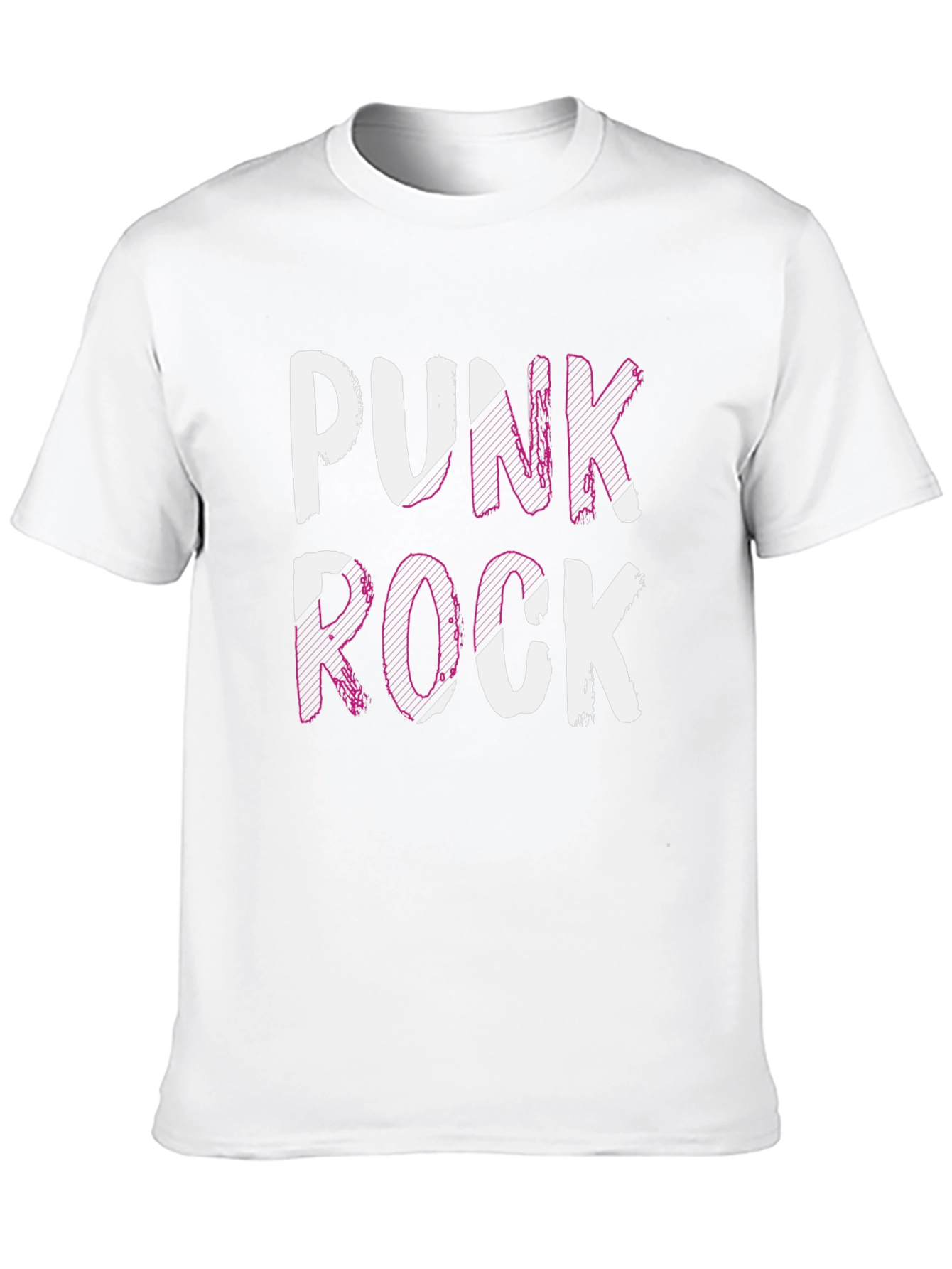 Punk Rock Graphic Tee - Black Cotton T-Shirt
