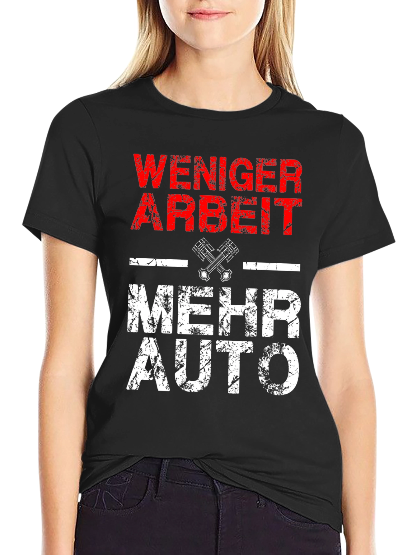 WENIGER ARBEIT MEHR AUTO Mens Graphic Tee