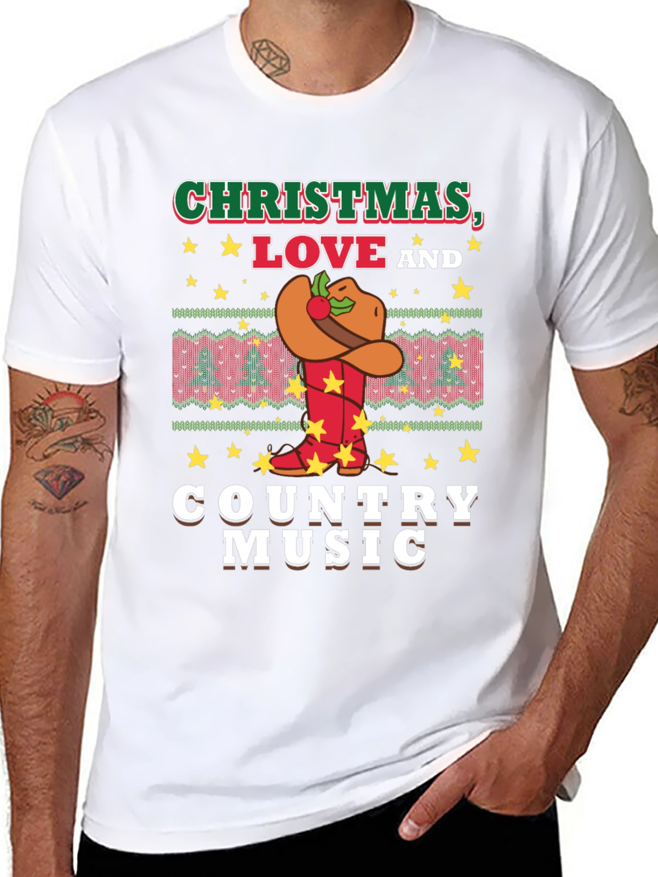 Christmas Love and Country Music T-Shirt