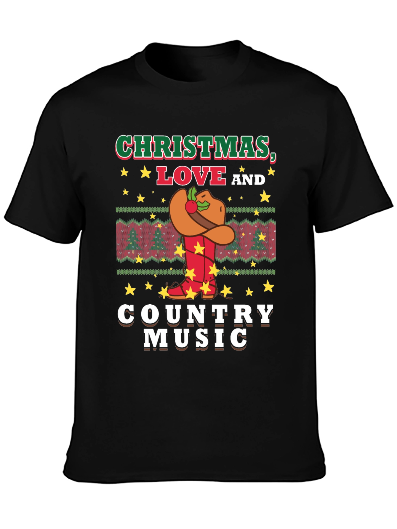 Christmas Love and Country Music T-Shirt