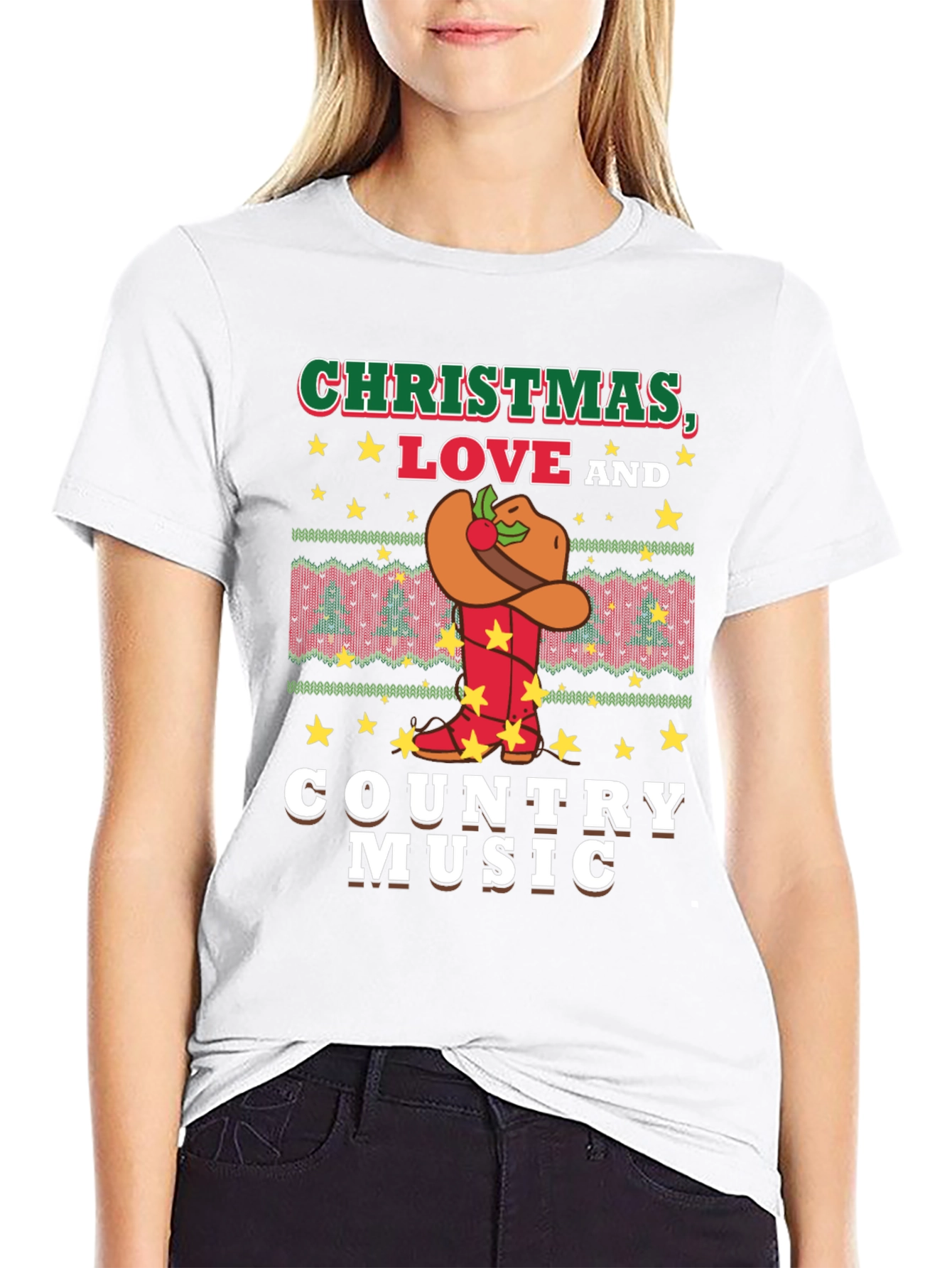 Christmas Love and Country Music T-Shirt