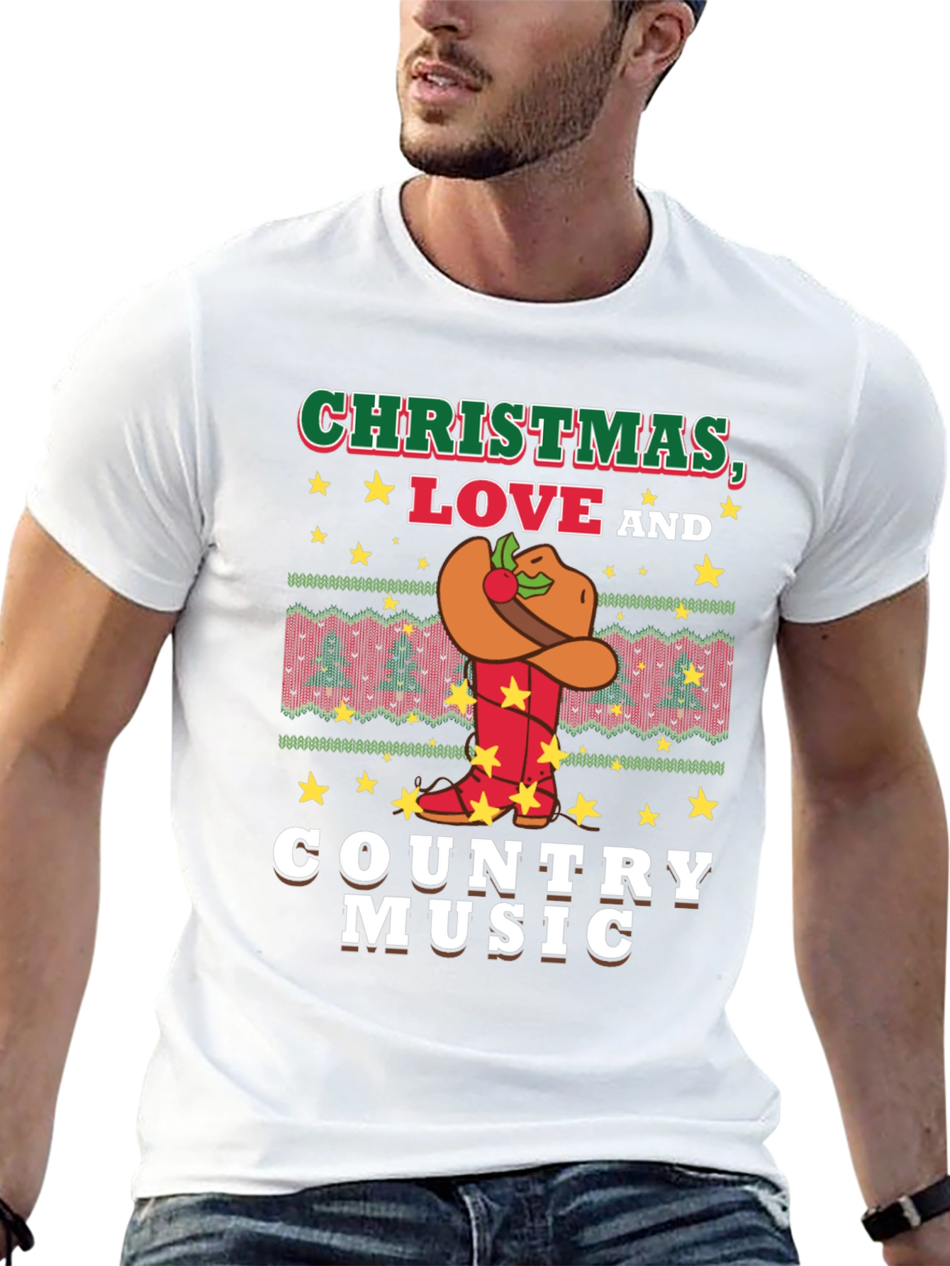 Christmas Love and Country Music T-Shirt