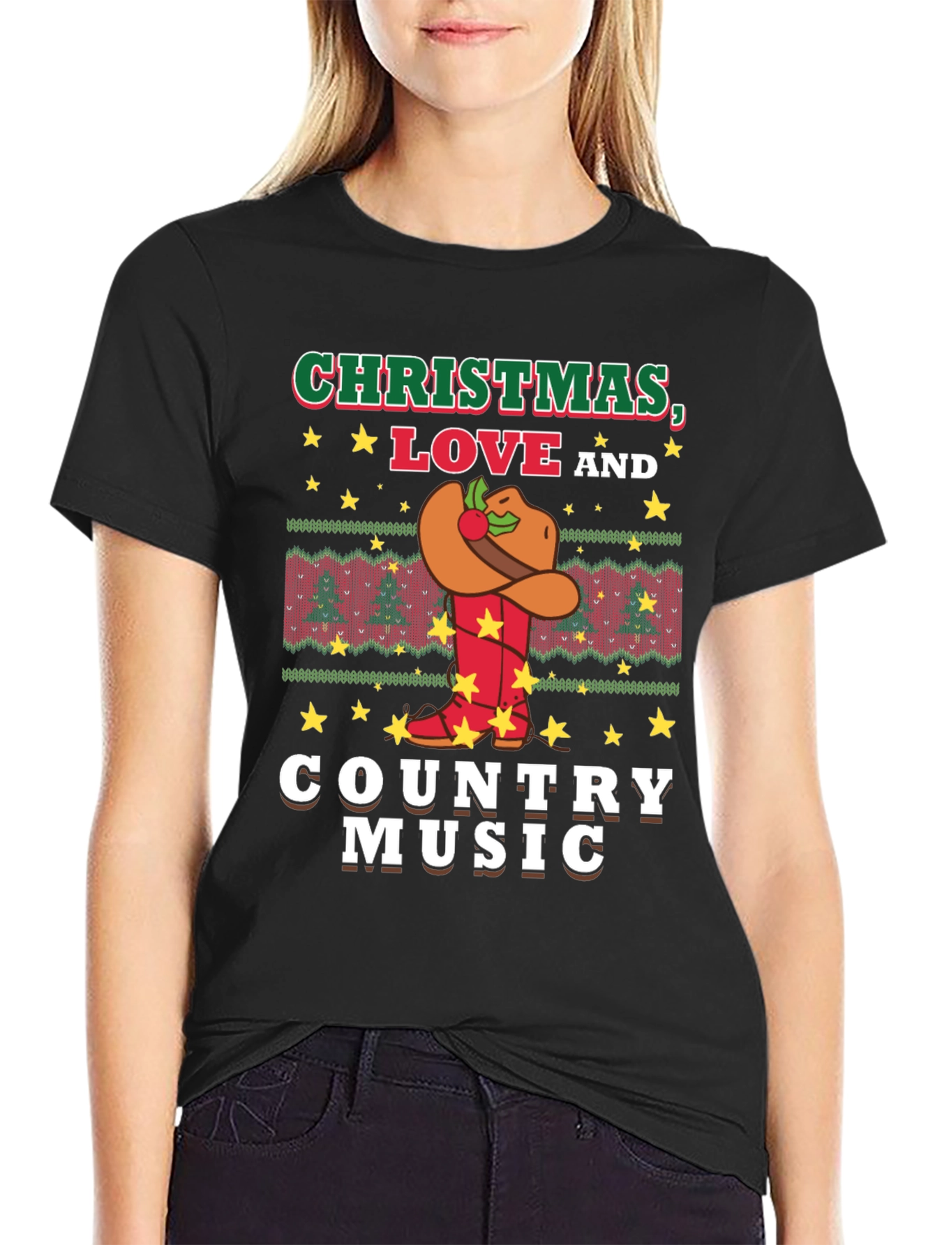 Christmas Love and Country Music T-Shirt