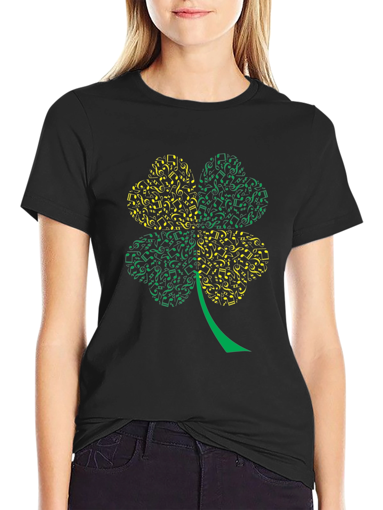 Musical Shamrock Graphic T-Shirt