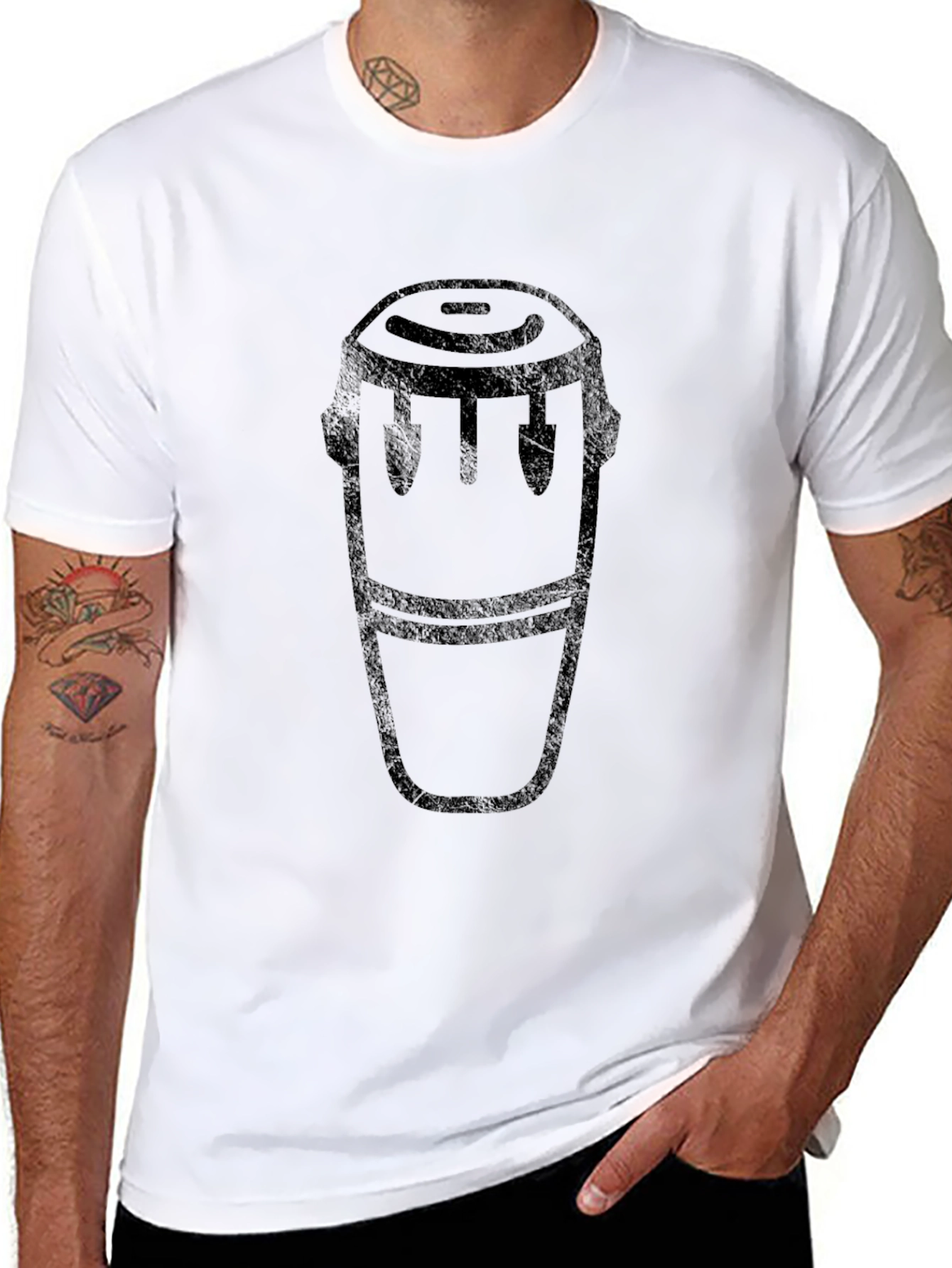 Black Conga Drum Graphic Tee